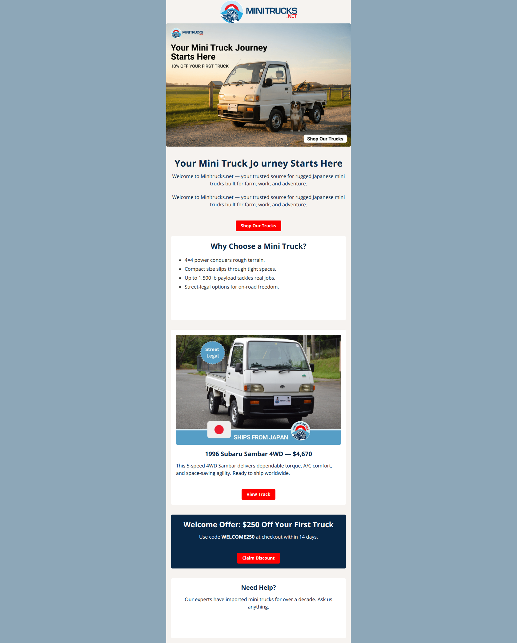 Email design: Welcome! Here's Your First Gift ๐