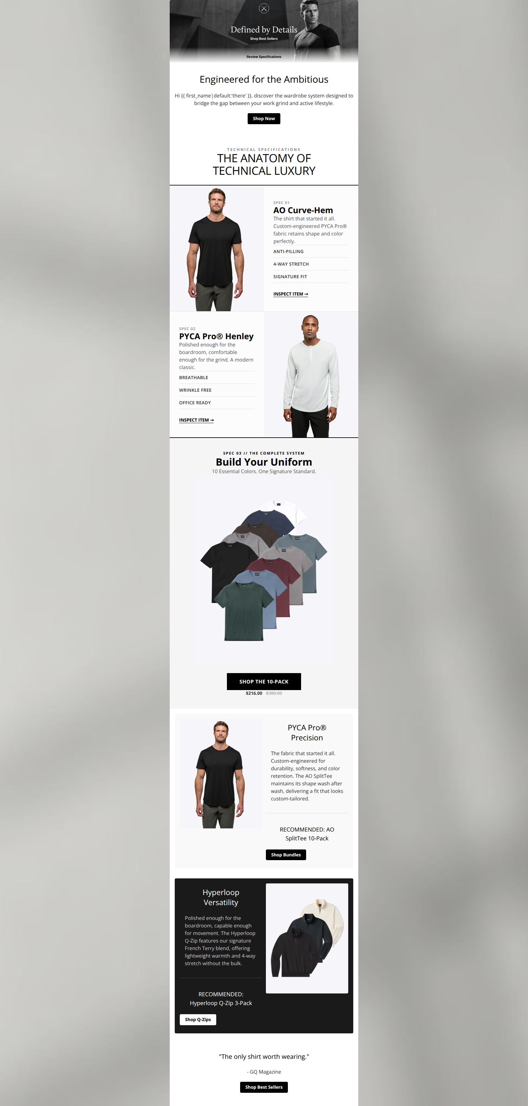 Email design: The anatomy of technical luxury