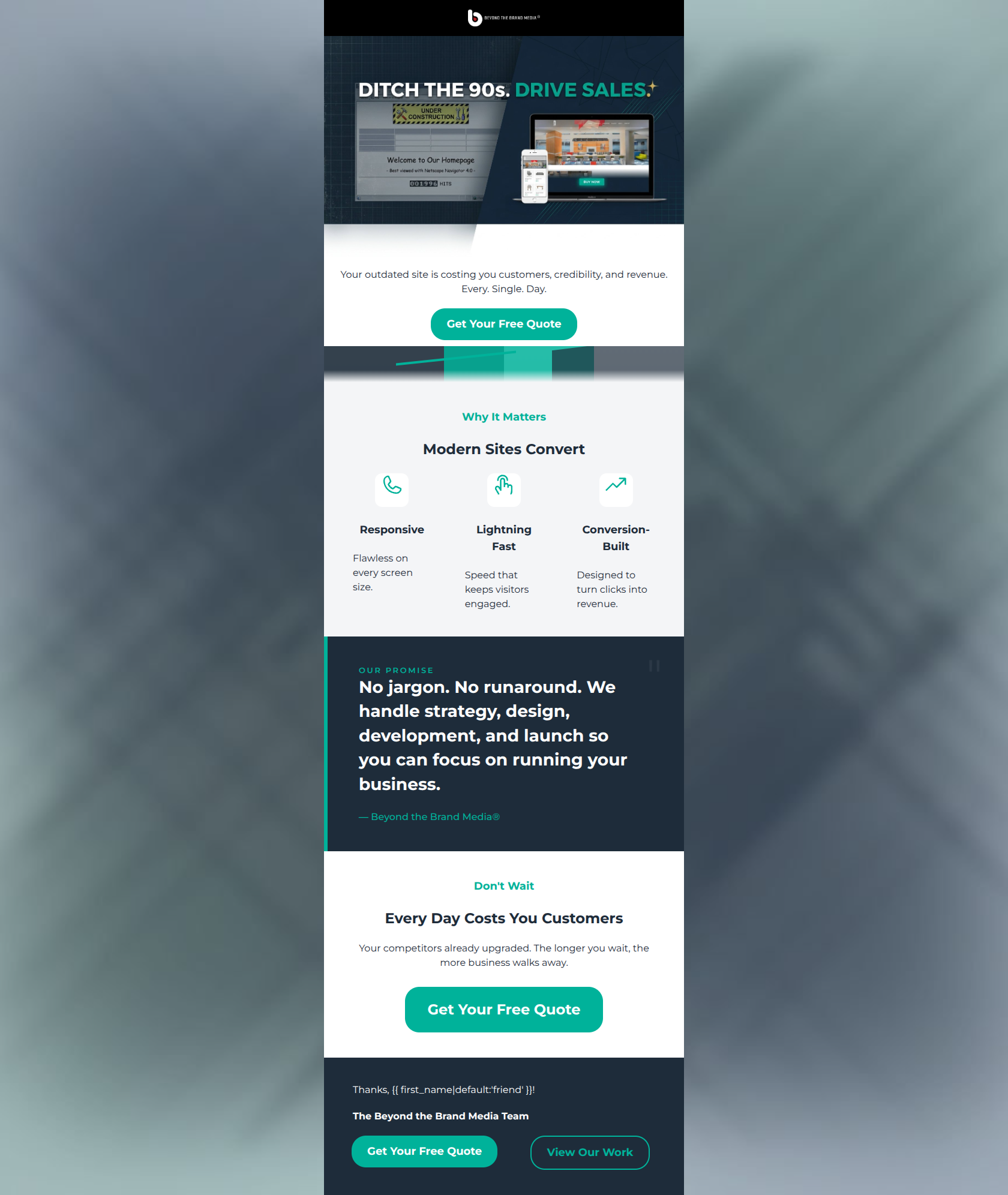 Email design: Your website is losing you money