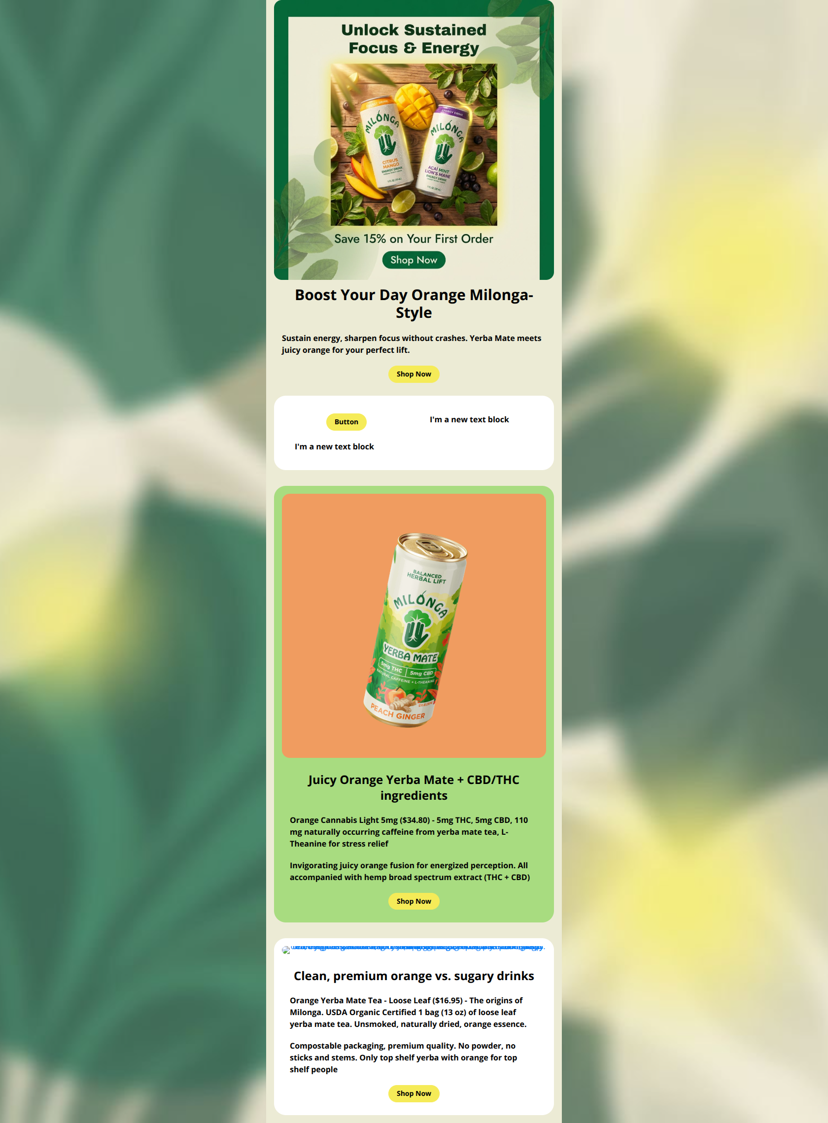Email design: Boost Your Day the Milonga Way!