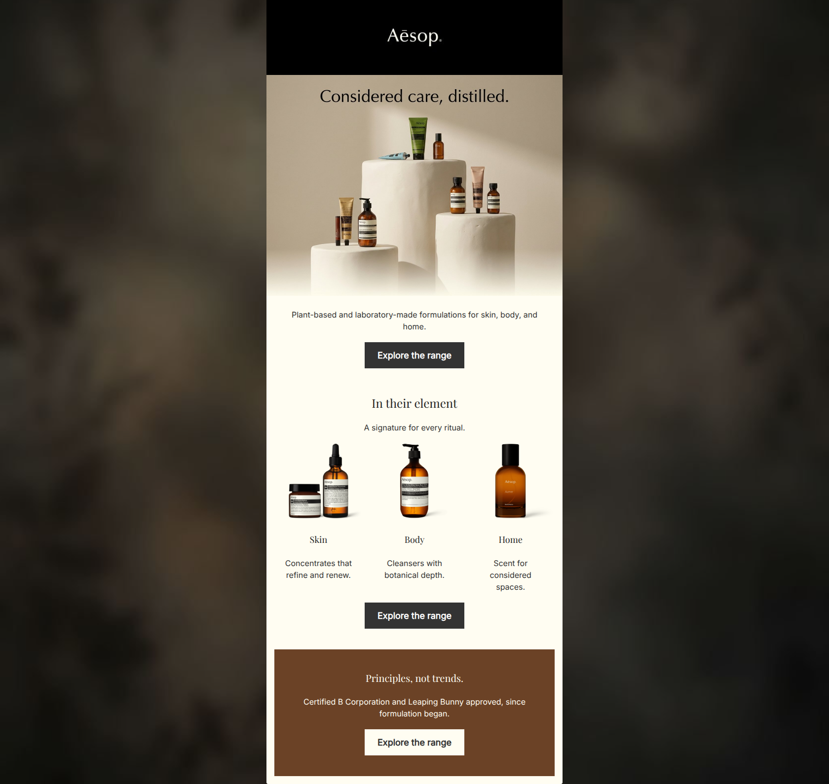 Email design: In their element