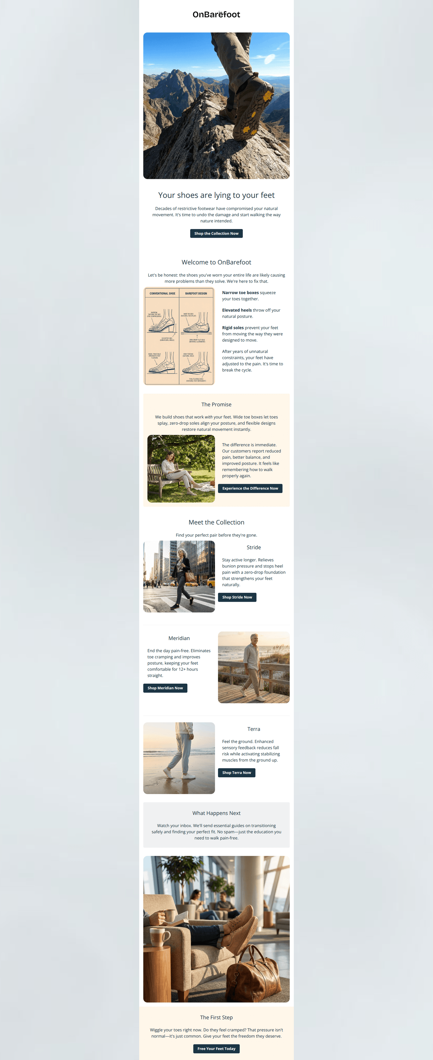 Email design: Welcome - Email 1