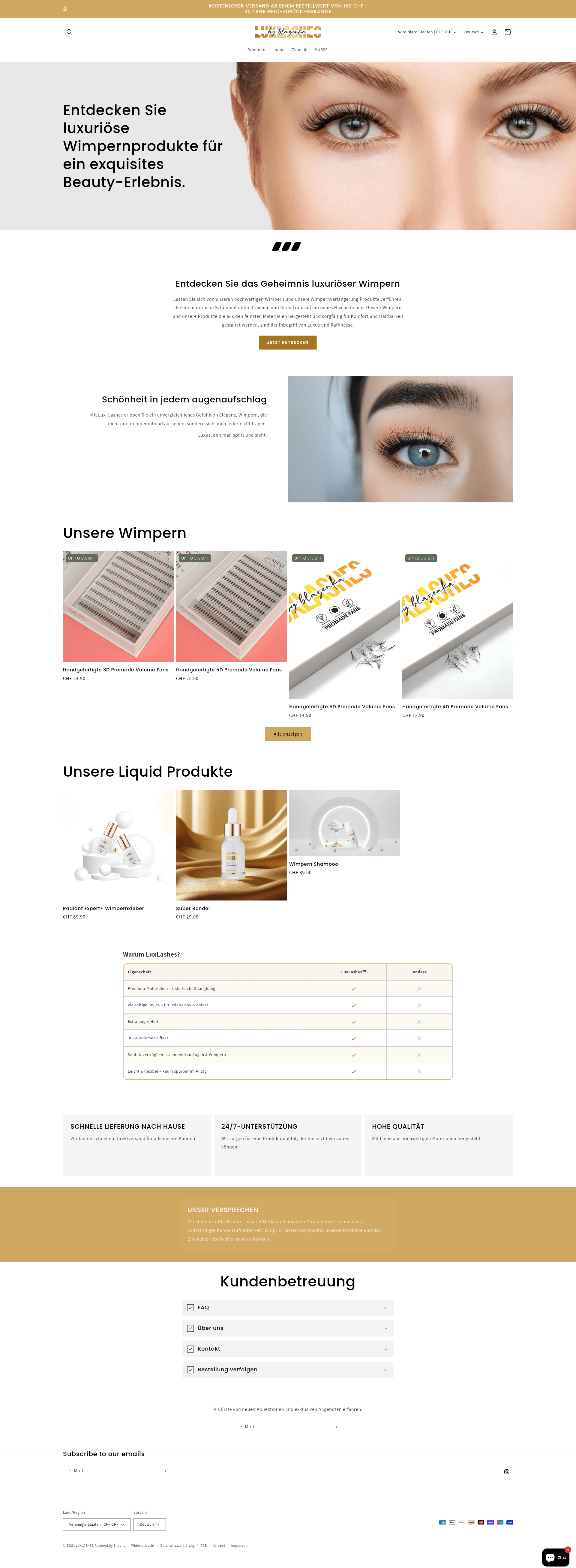 Screenshot of LUXLASHES