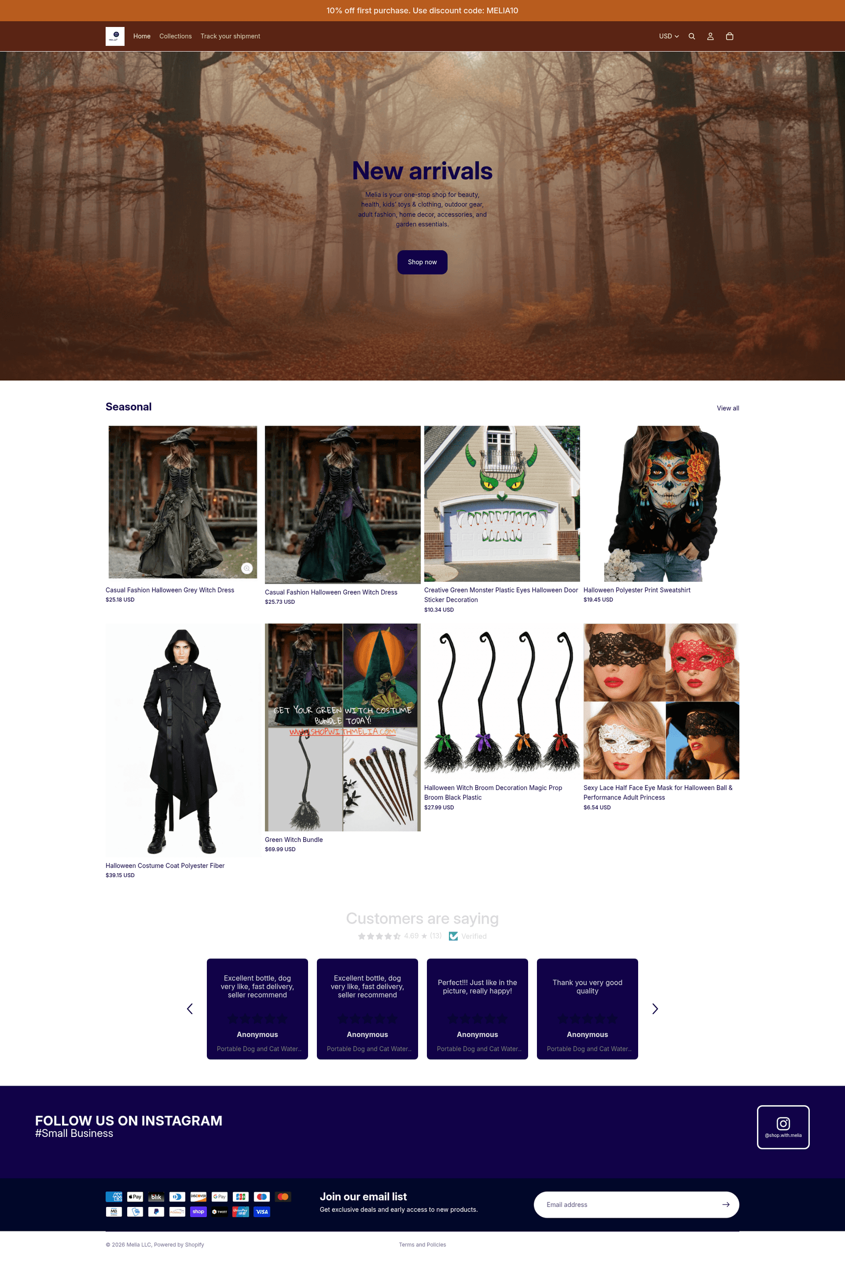 Screenshot of Melia LLC