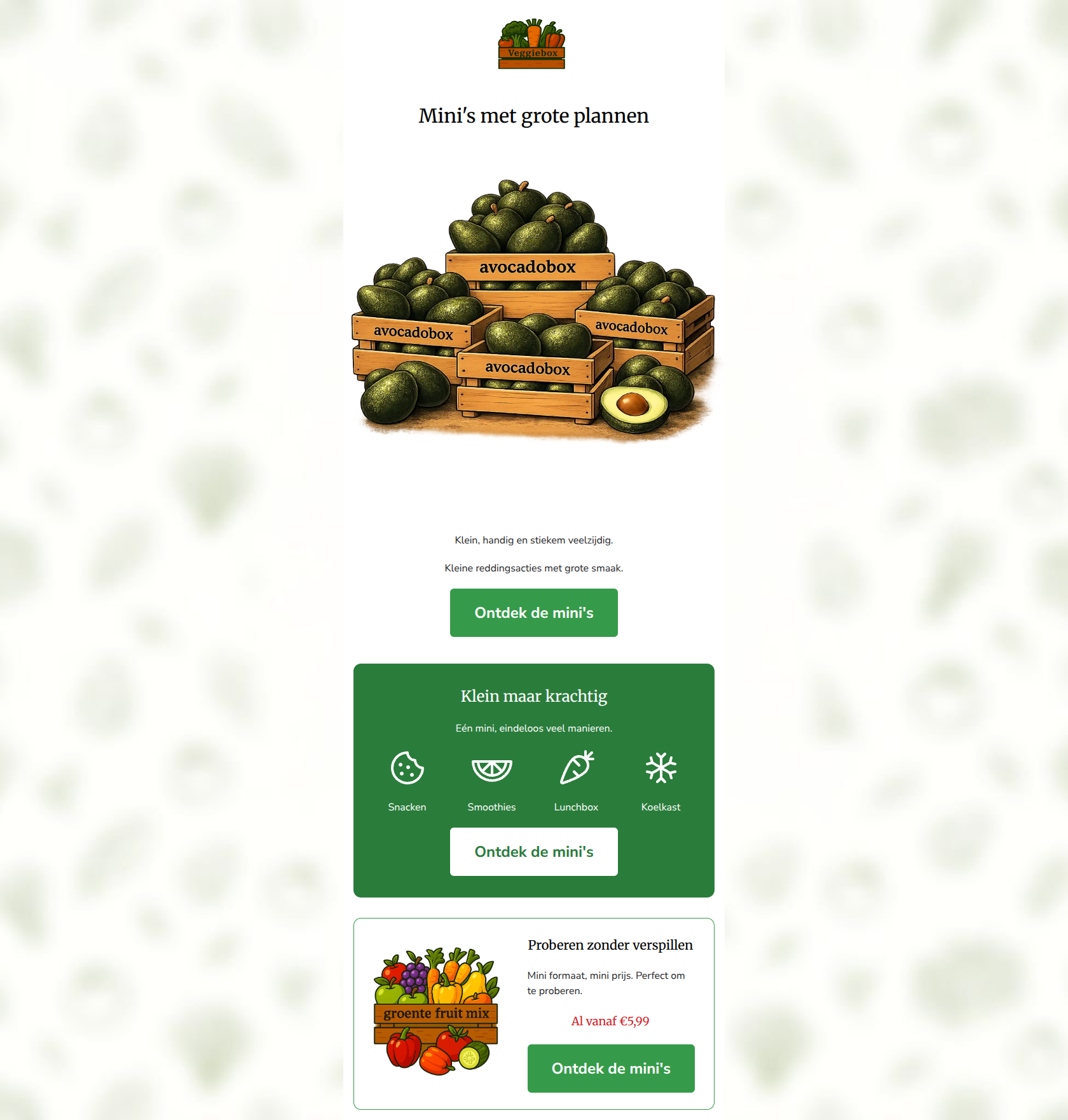 Email design: Mini's met grote plannen