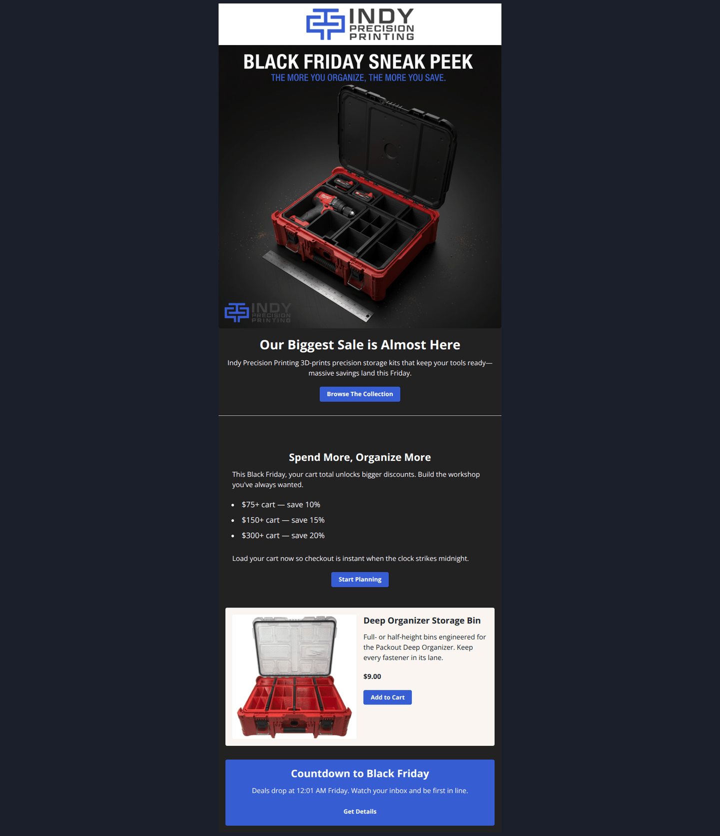 Email design: A Sneak Peek at Our Biggest Sale Ever.