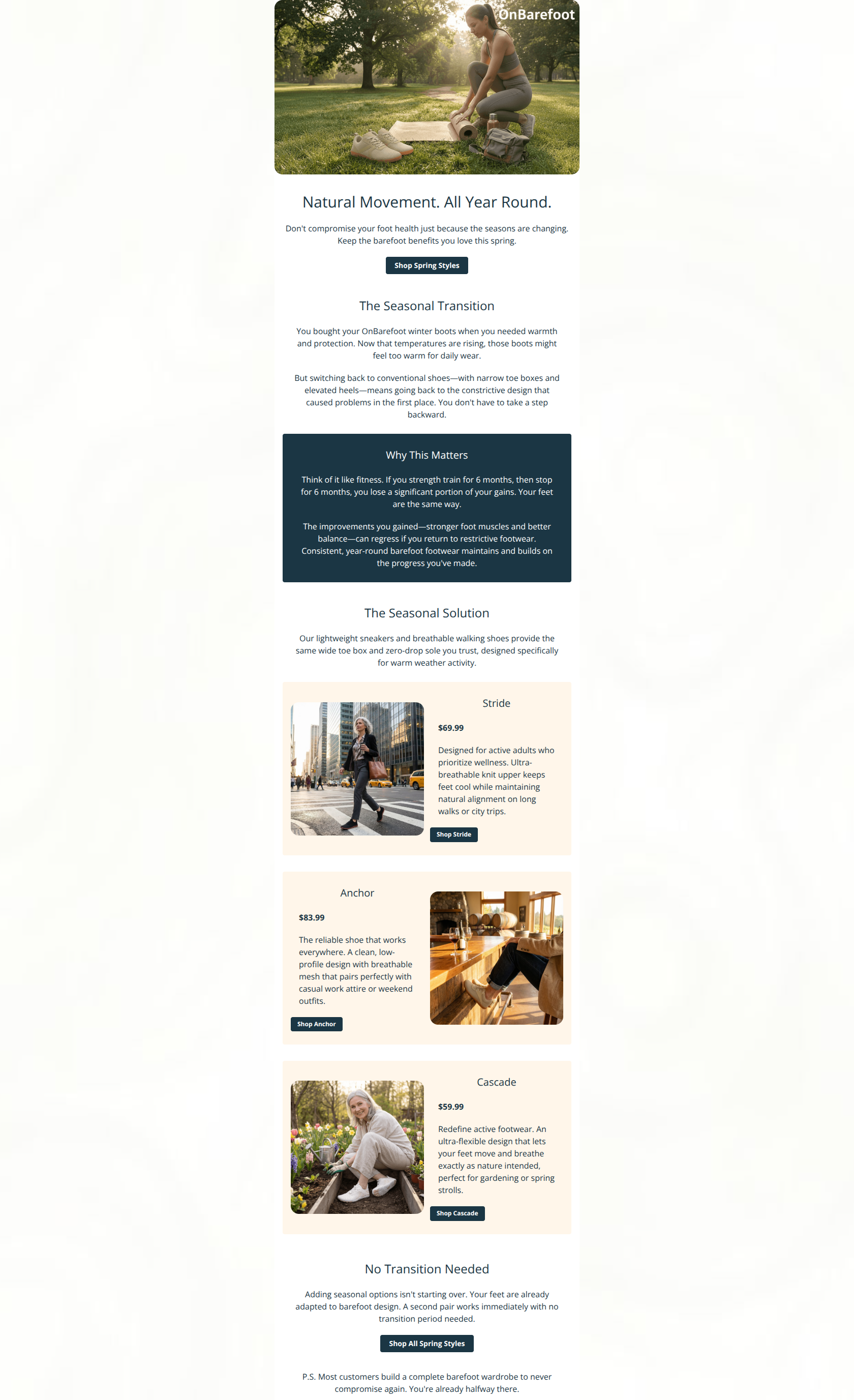Email design: Customer Winback - Email 2