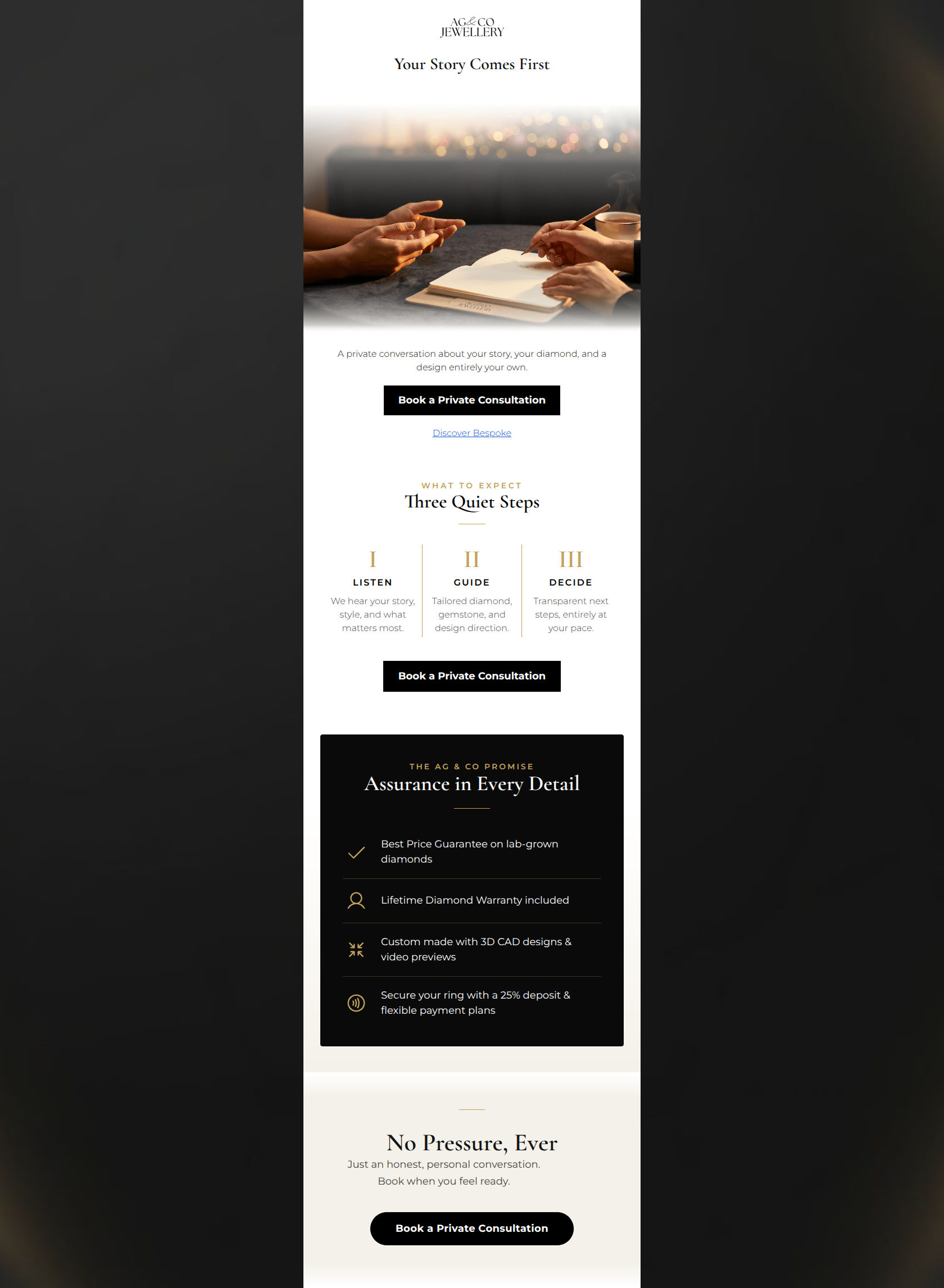 Email design: Your ring begins with a conversation