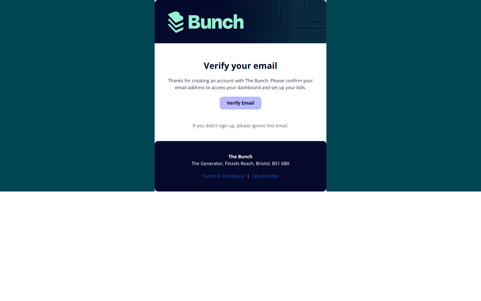 Email design: Action Required: Verify your email address