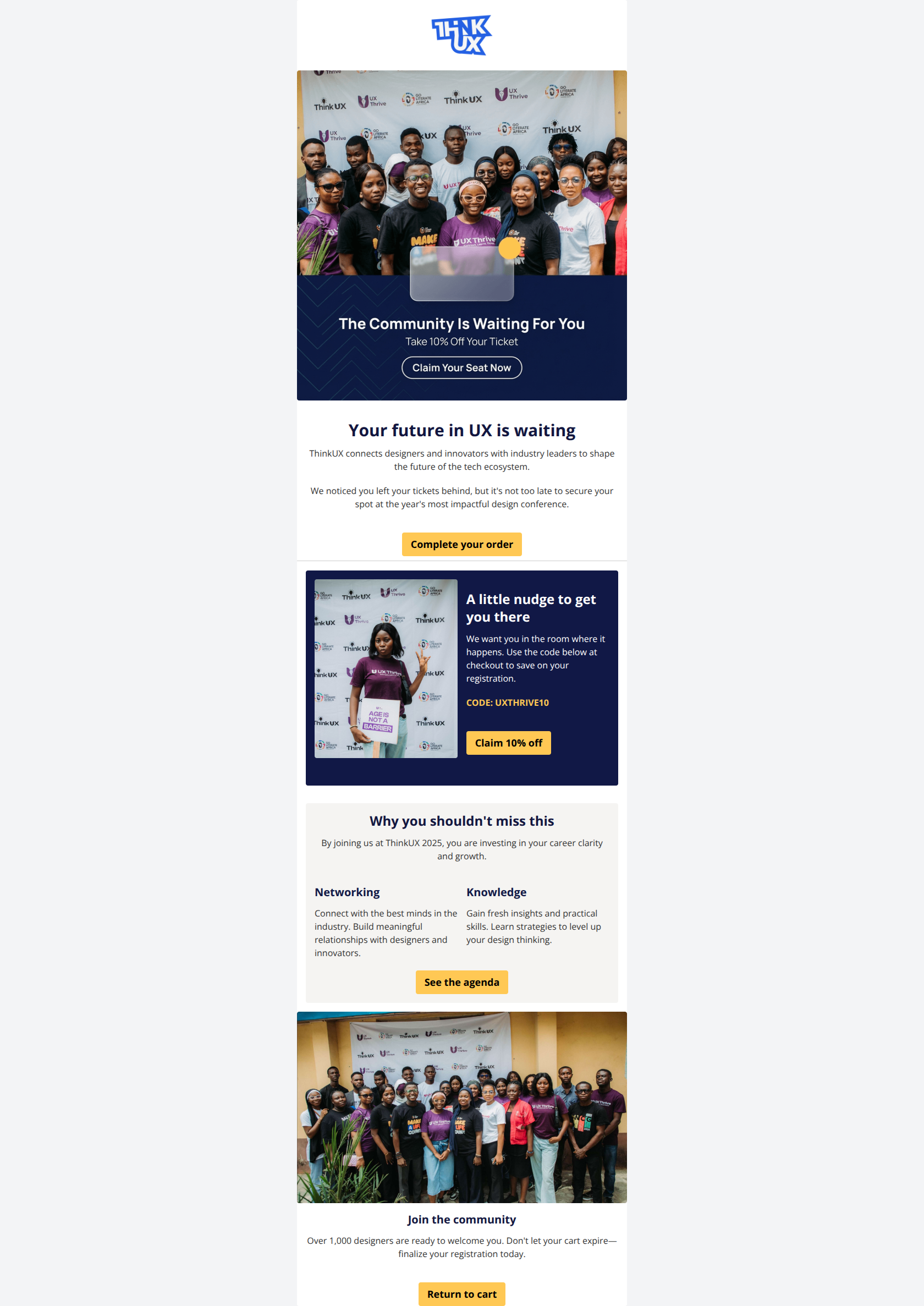 Email design: You left something behind... 🎫