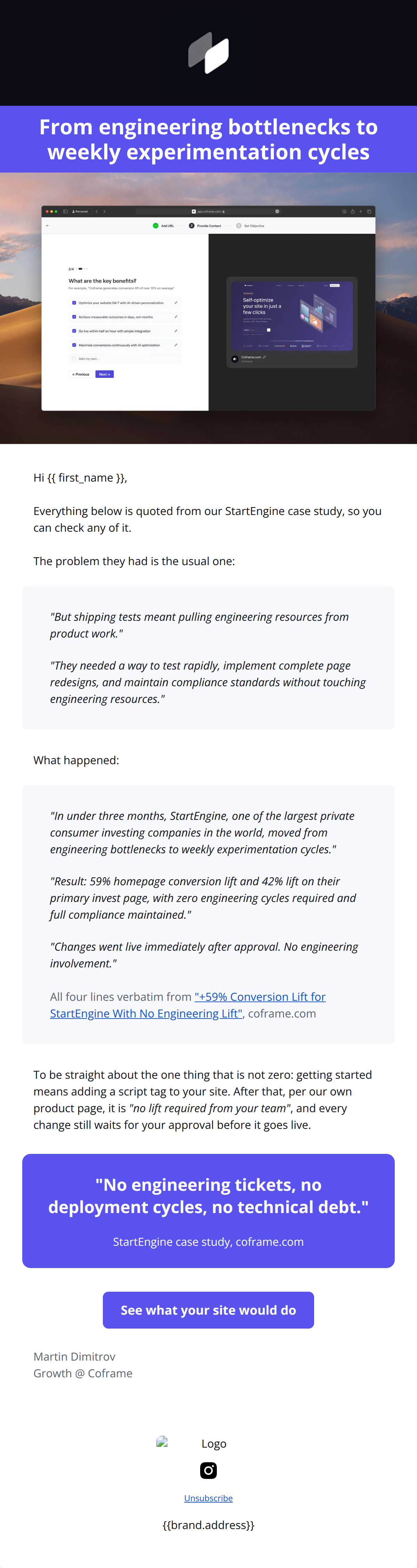 Email design: Drip 3 · Method · FROM SCRATCH