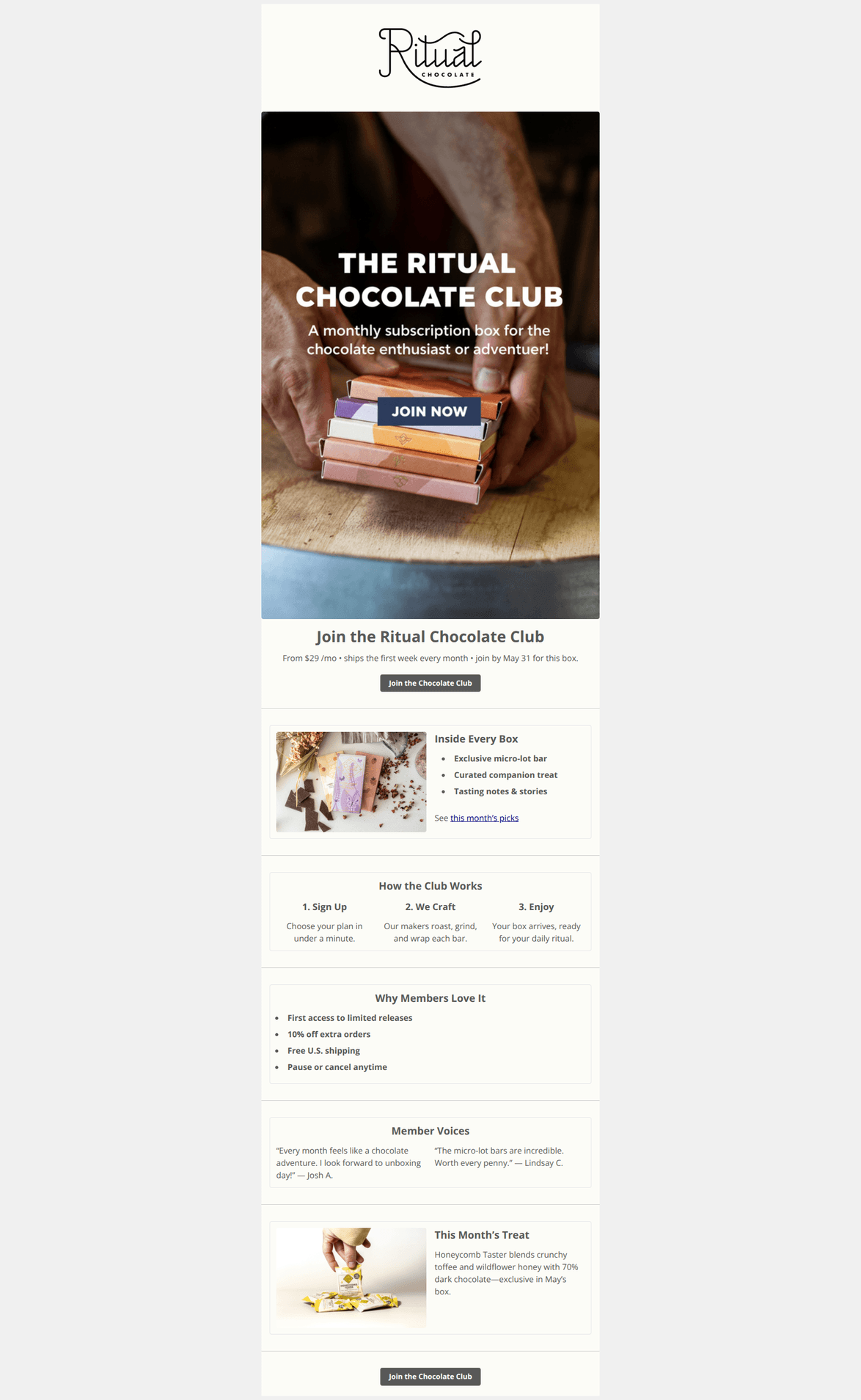 Email design: Your Monthly Ritual Has Arrived. ๐ซ