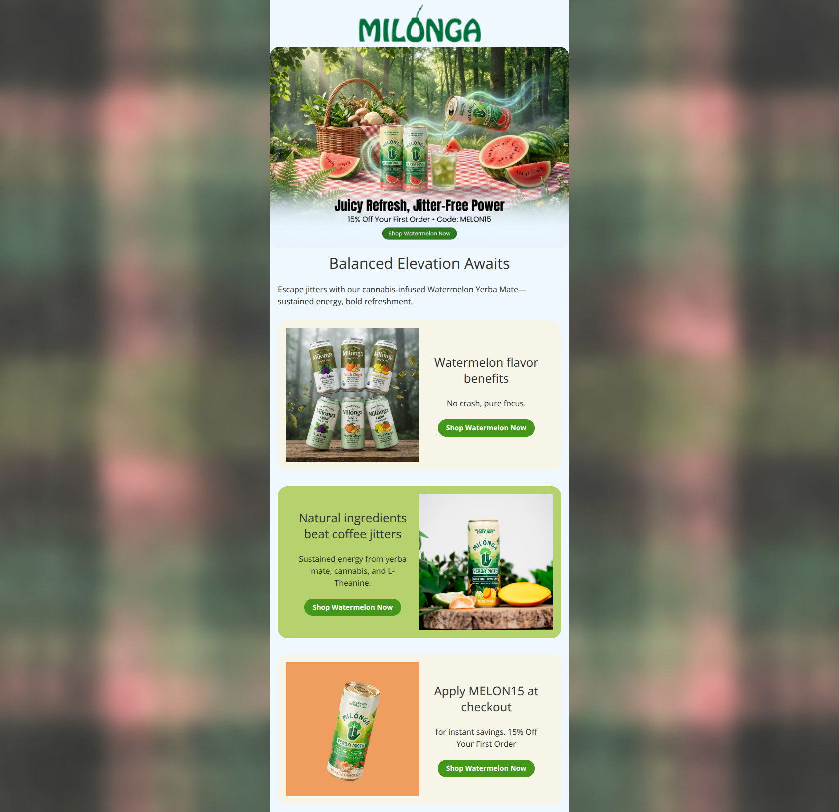 Email design: Quench Cravings, Fuel Focus