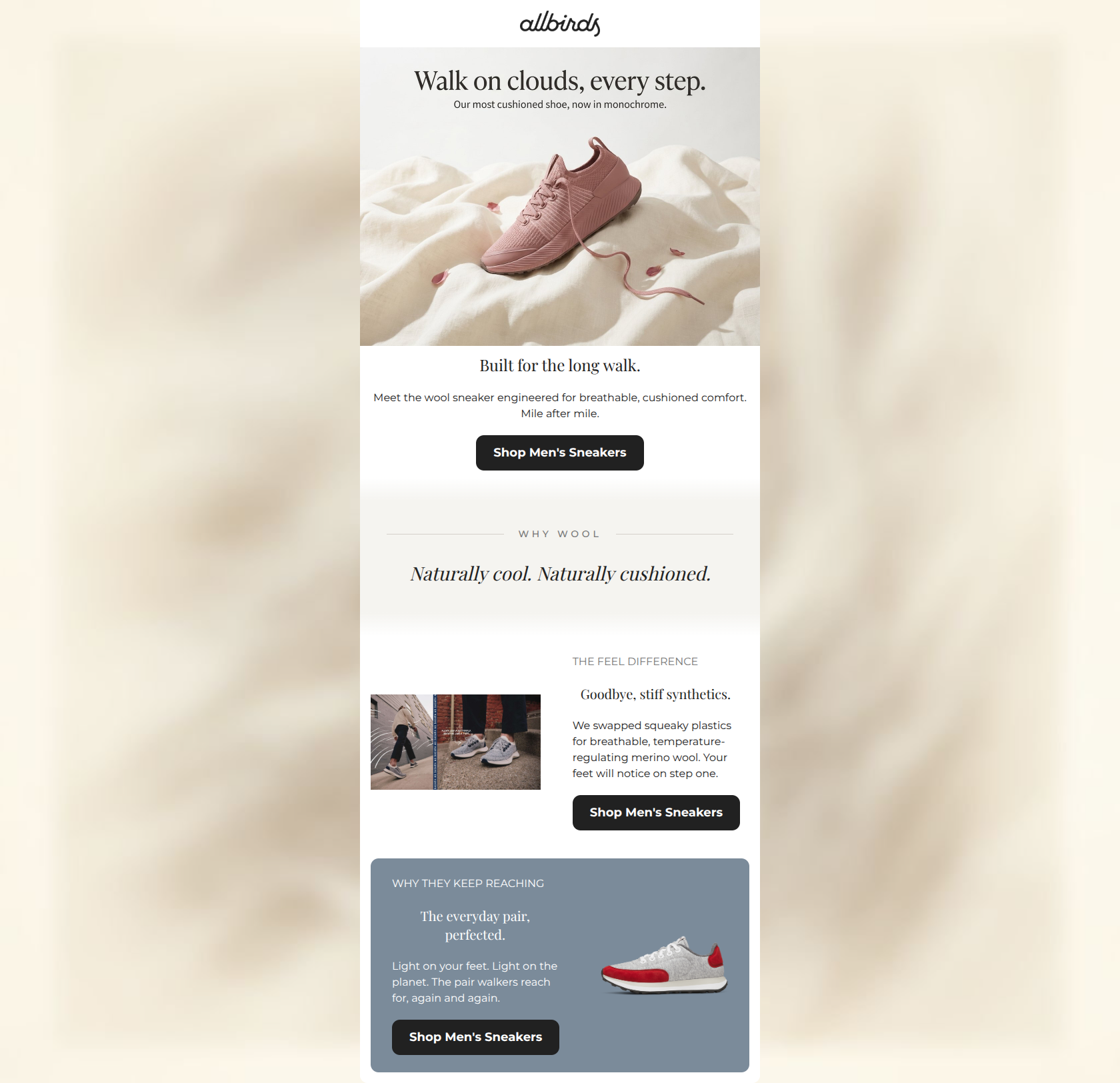 Email design: The secret to all-day walking comfort