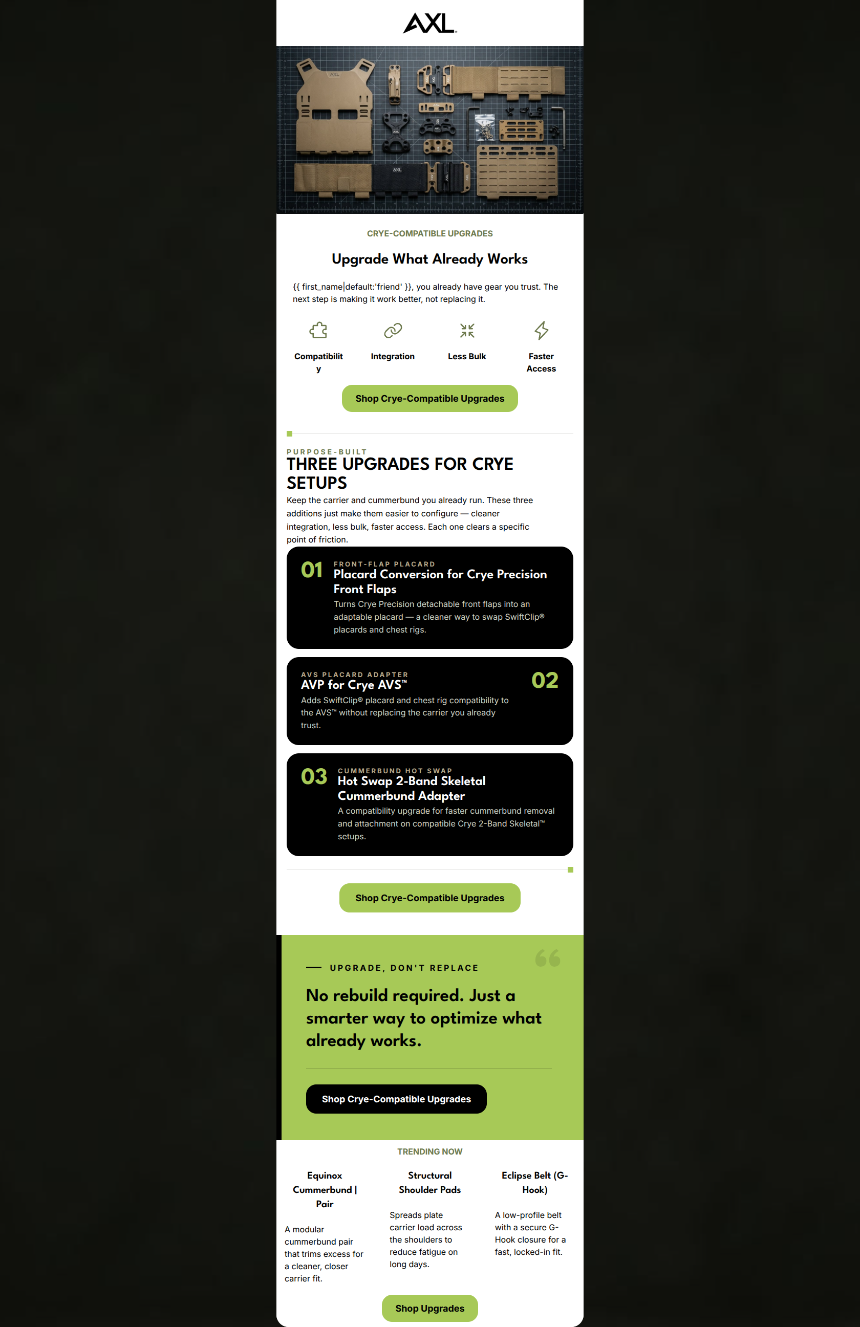 Email design: New Crye-compatible upgrades from AXL