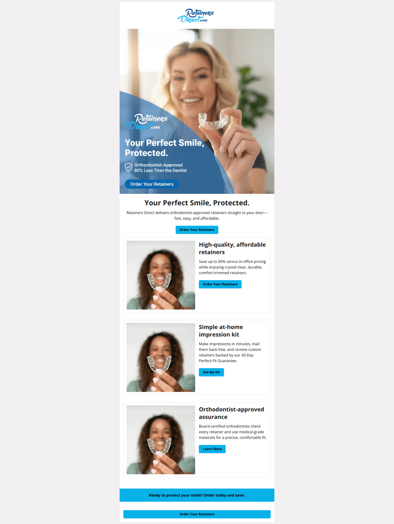 Email design: Protect Your Perfect Smile for Less