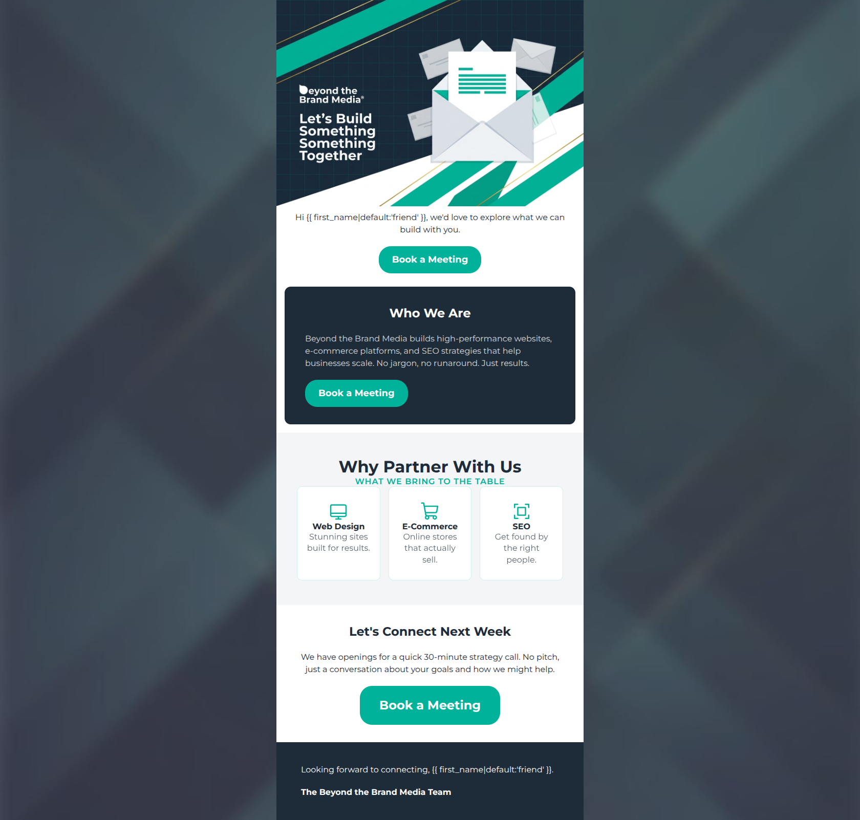Email design: Let's Explore a Partnership Together
