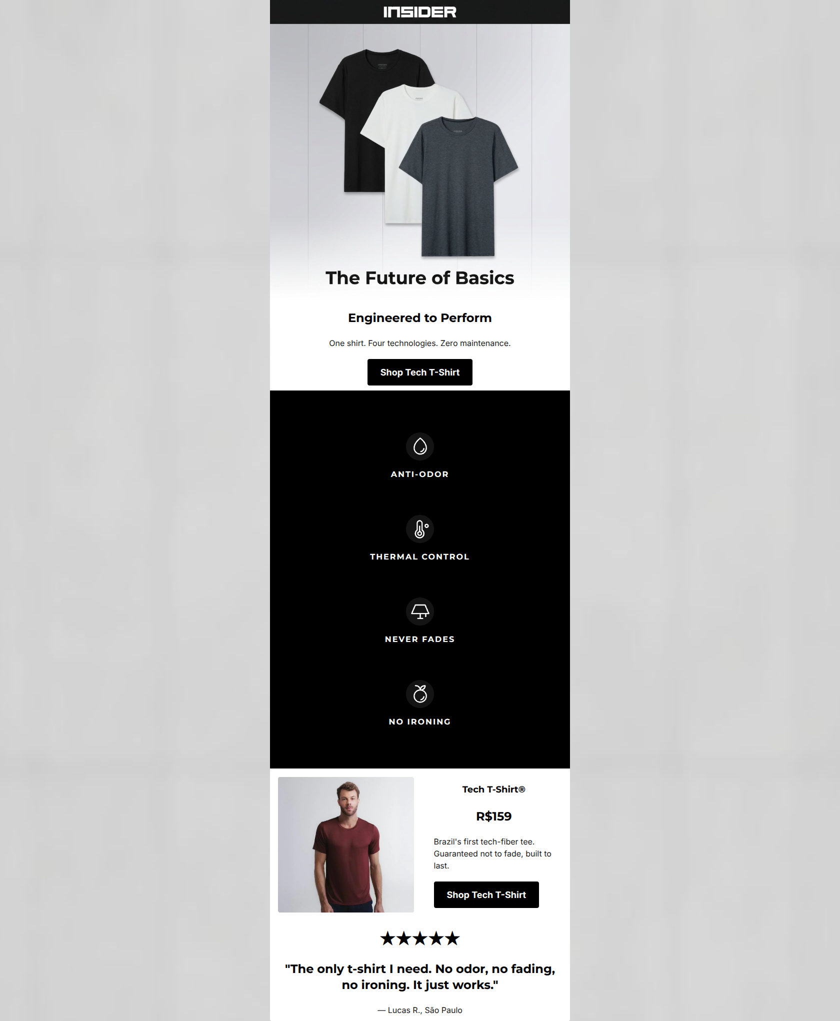 Email design: Your basic tee is outdated.