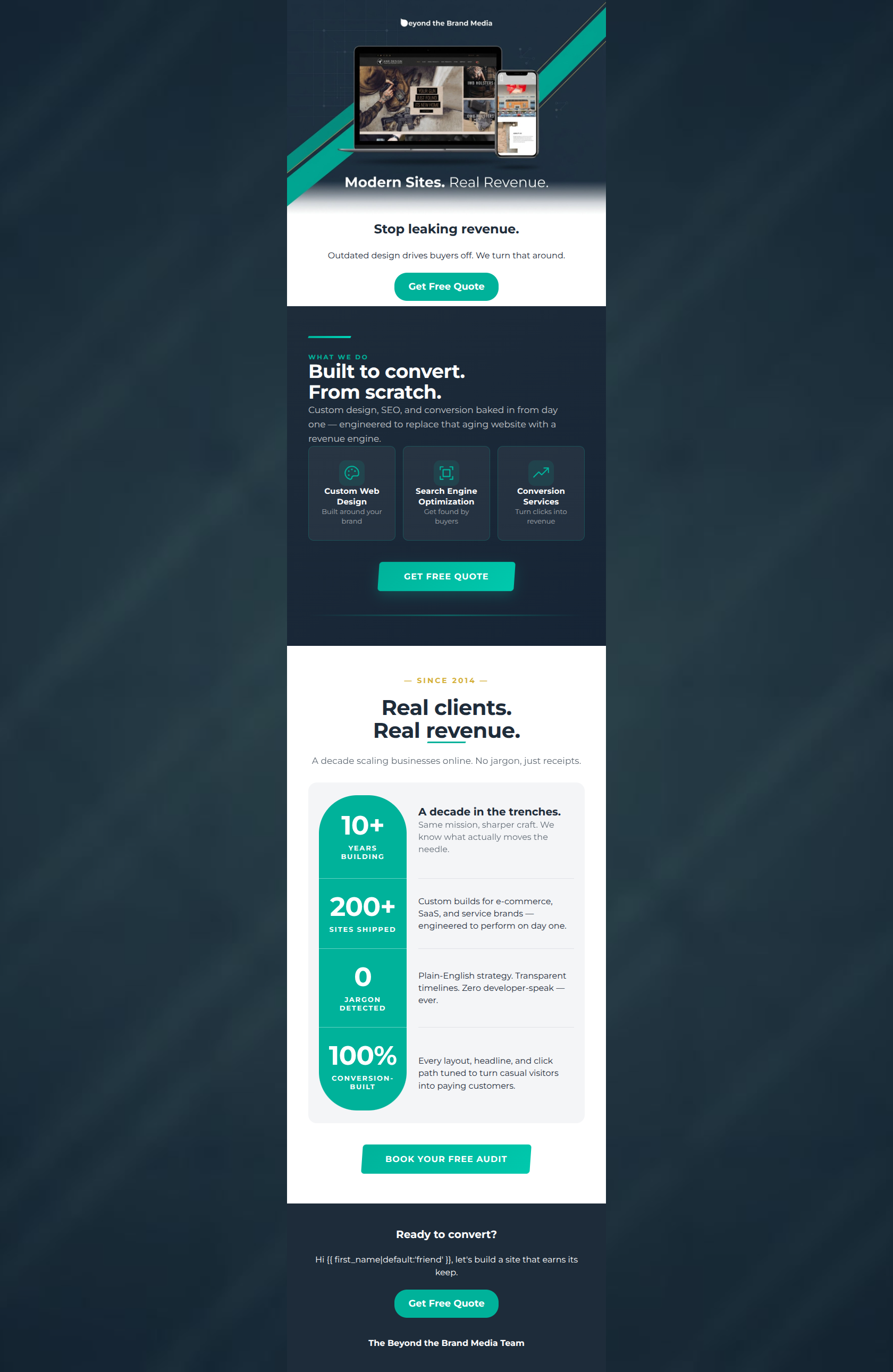 Email design: Your 90s website is costing you sales.