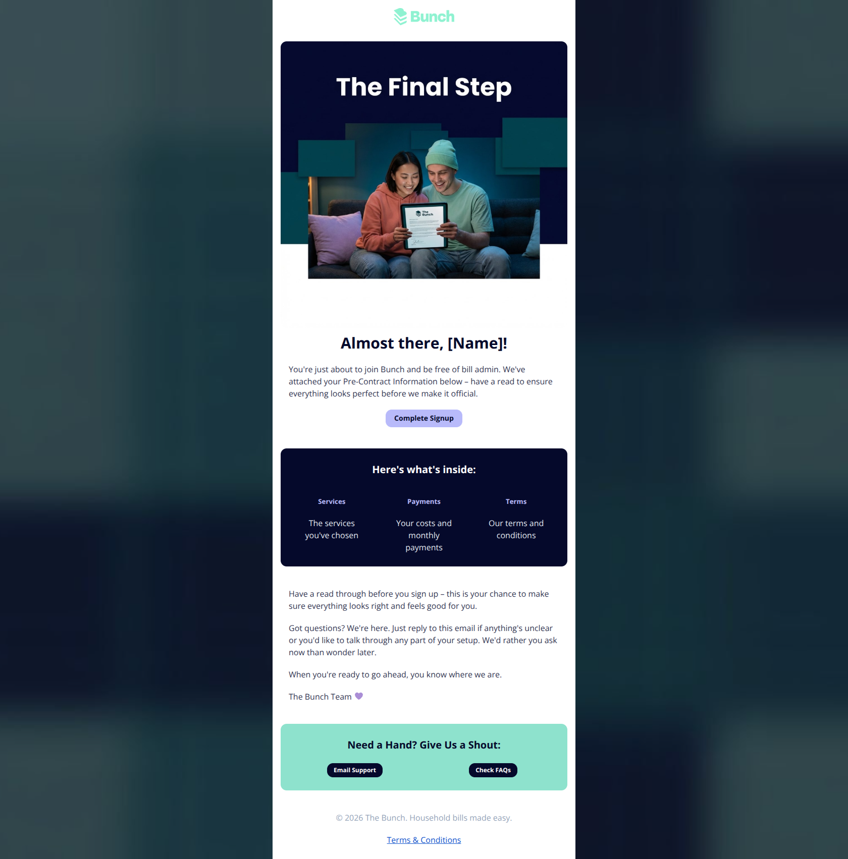Email design: Important pre-contractual information ๐