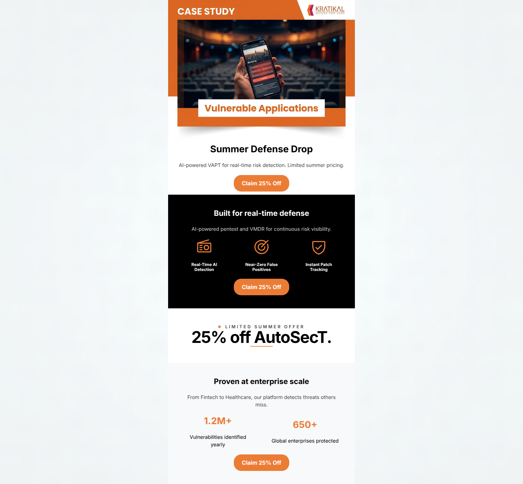 Email design: Summer Sale: 25% Off AutoSecT