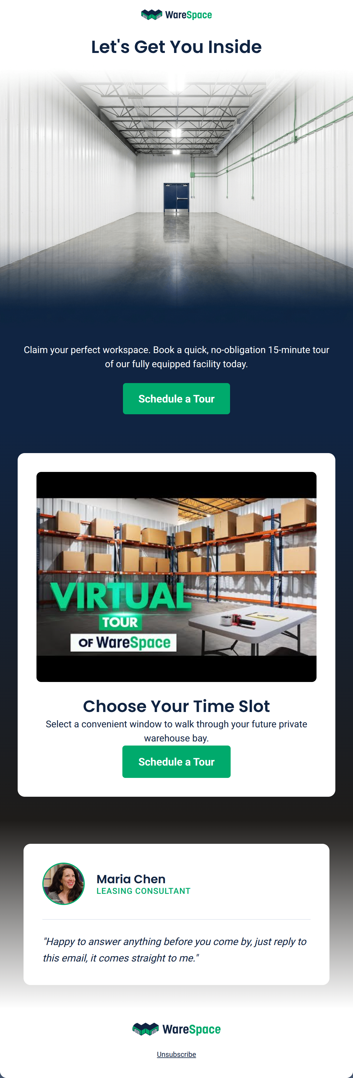 Email design: Let's get you in the door
