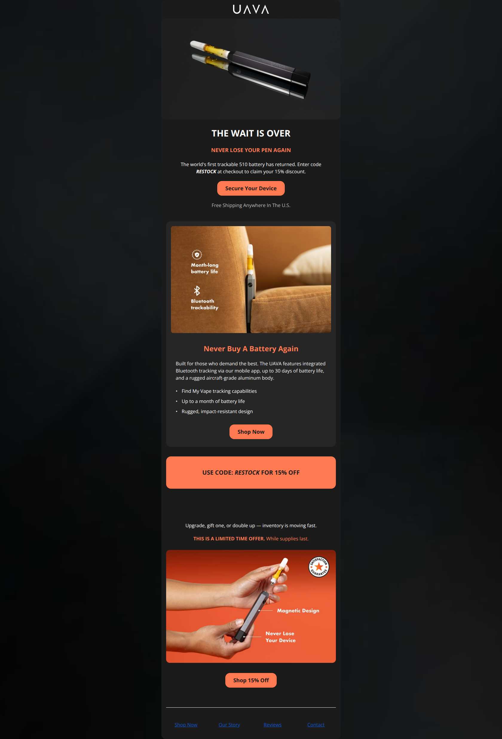 Email design: #3 Web Signup Relaunch Email