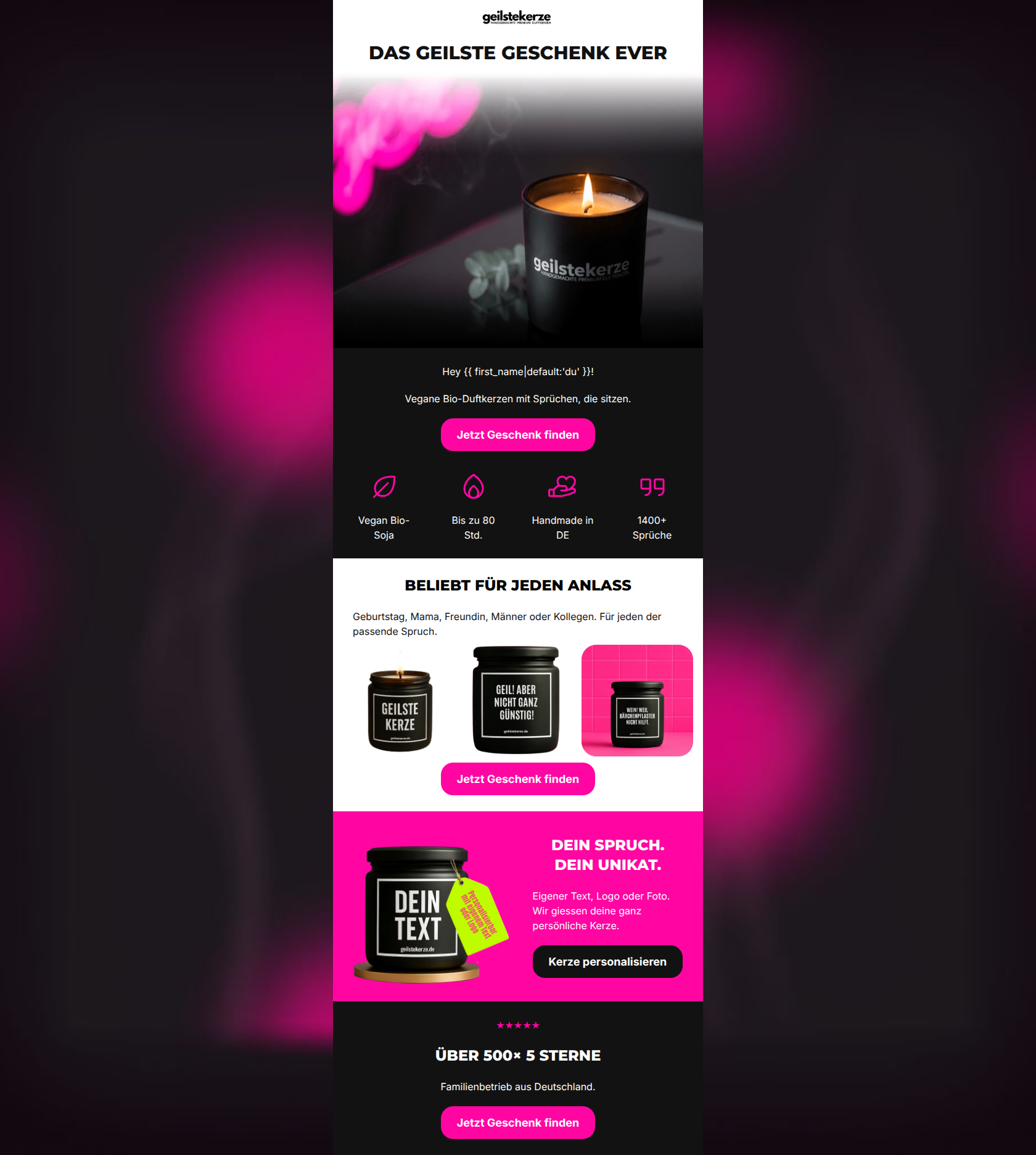 Email design: Das geilste Geschenk für jeden Anlass 🔥