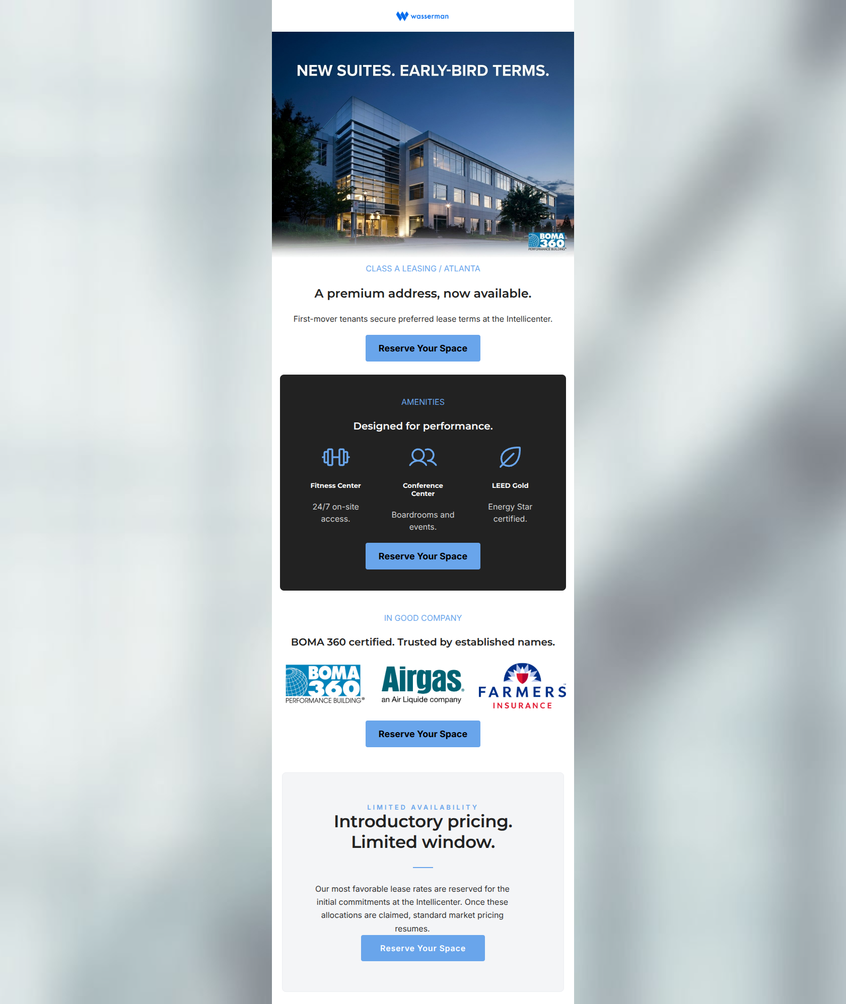 Email design: Introducing New Suites at the Intellicenter