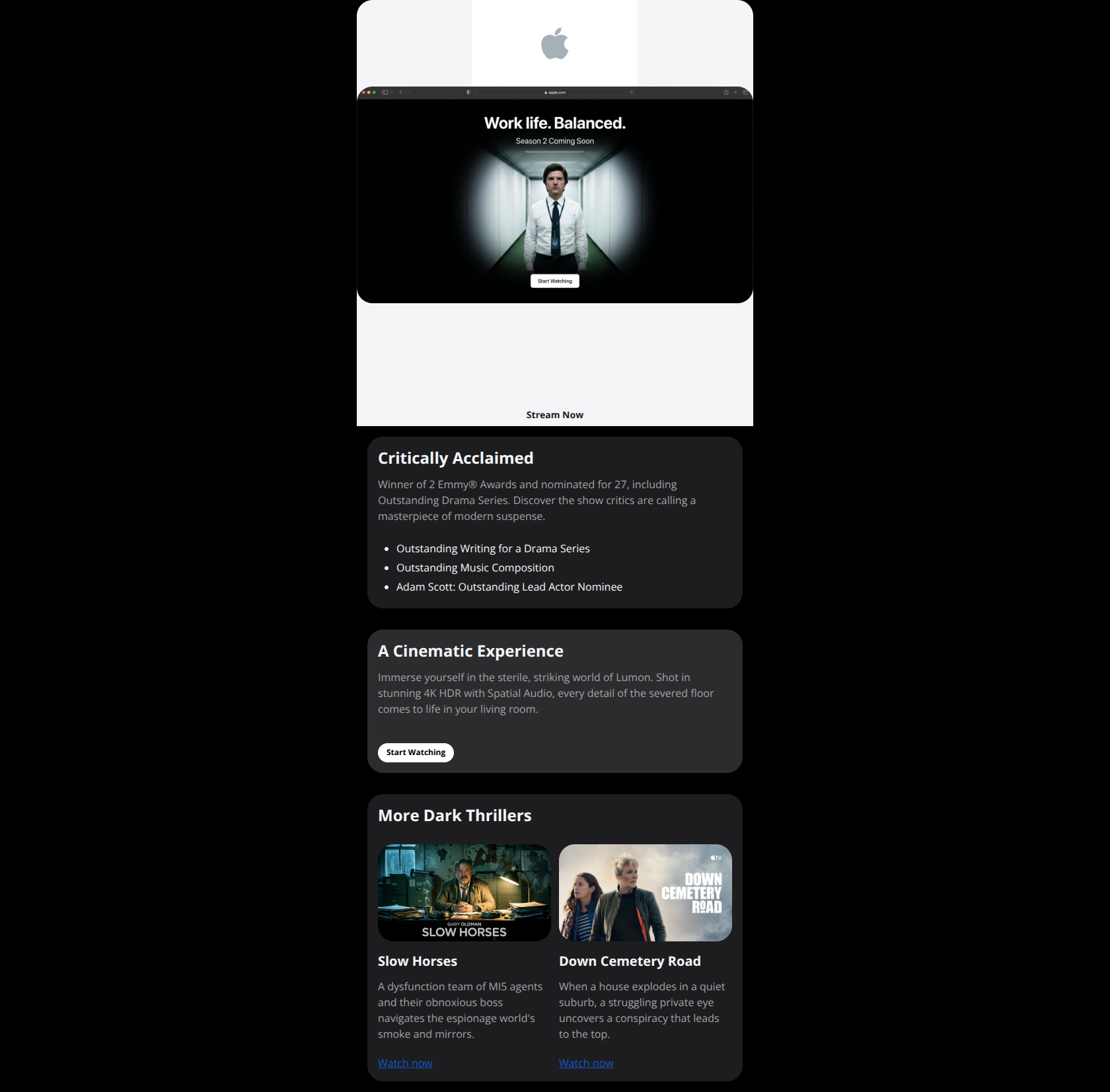 Email design: Welcome to Lumon Industries.