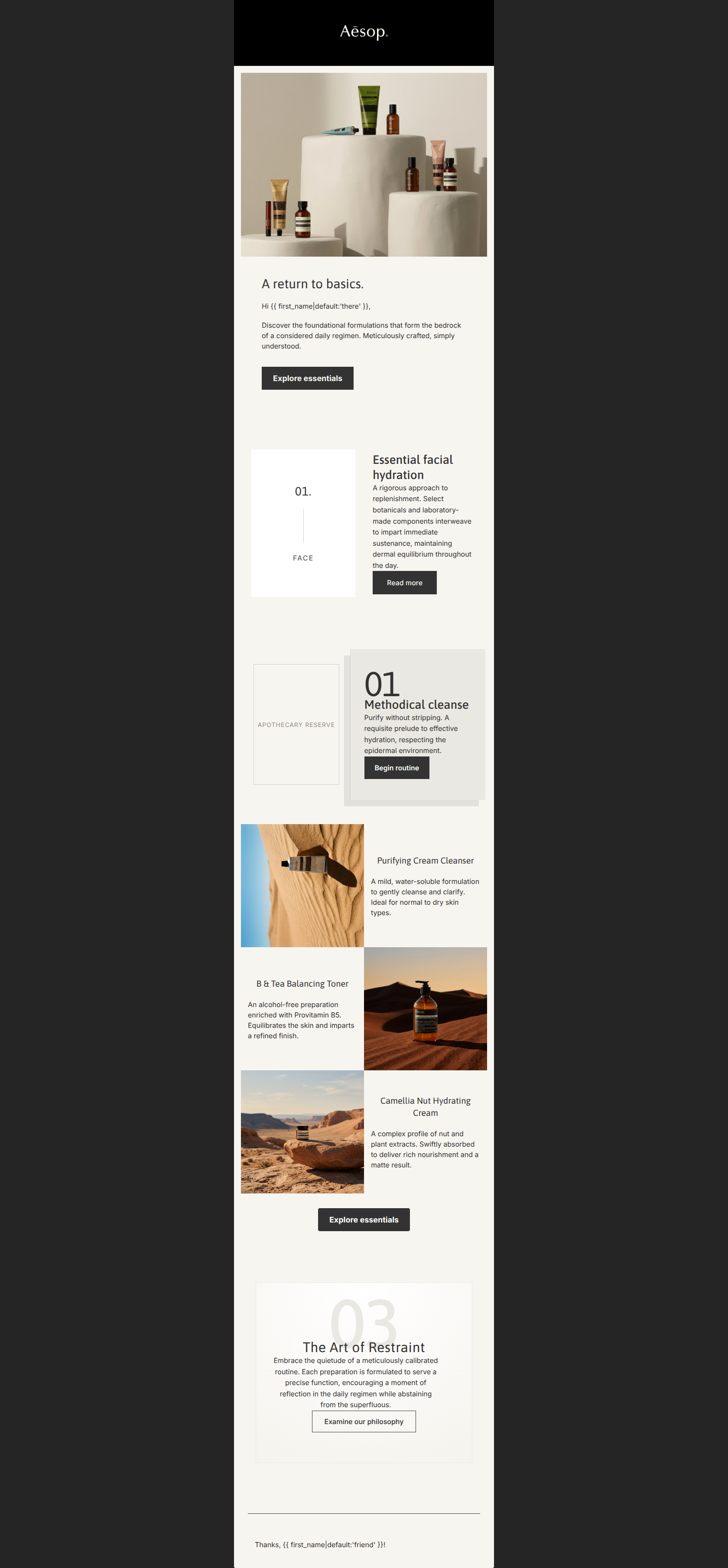 Email design: The fundamentals of considered care.