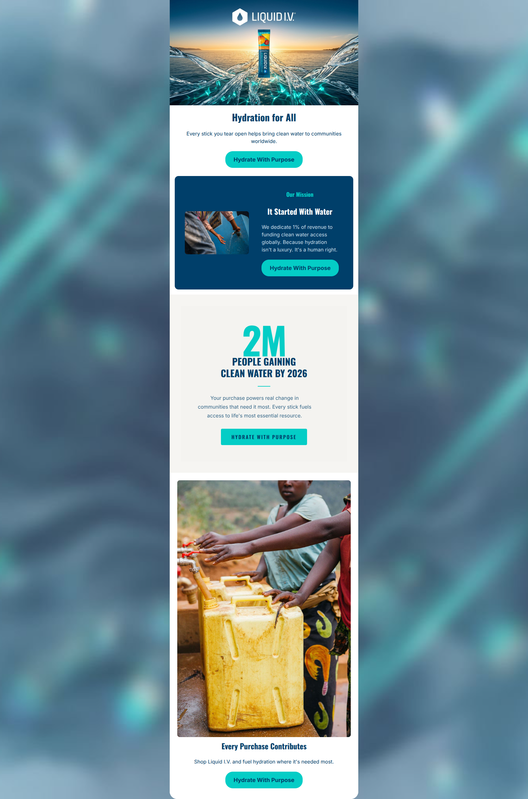 Email design: Why we started with water