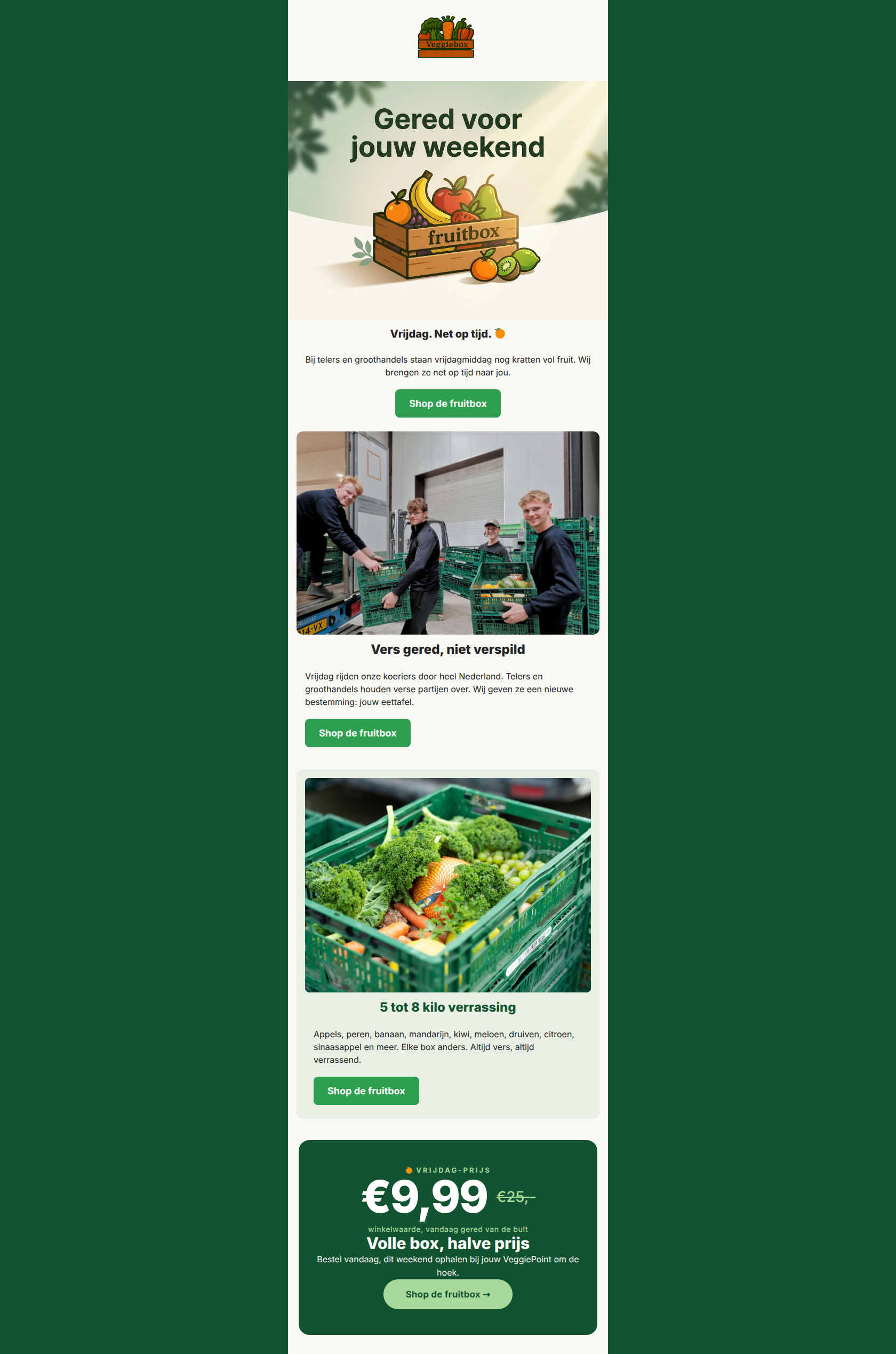 Email design: Vrijdag, op het nippertje gered 🍊