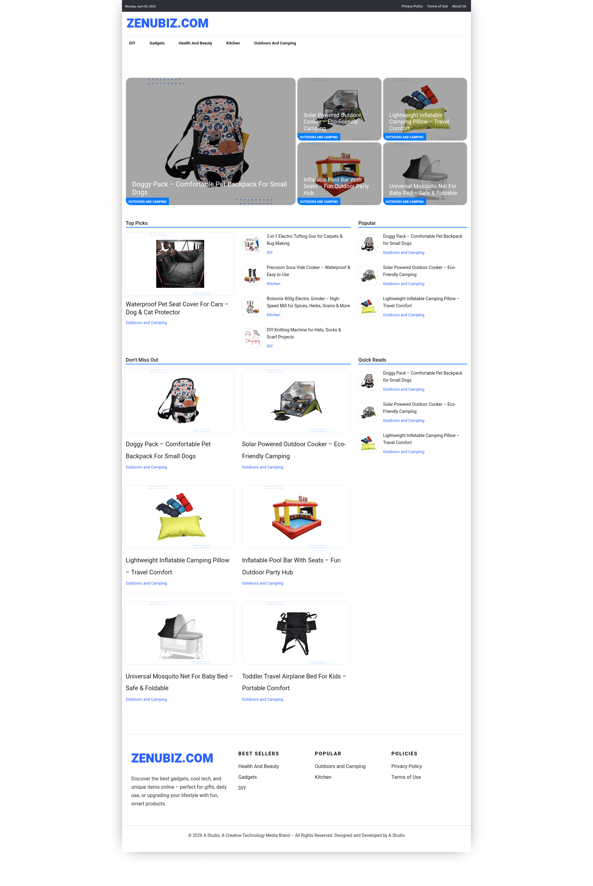 Screenshot of Zenubiz.com