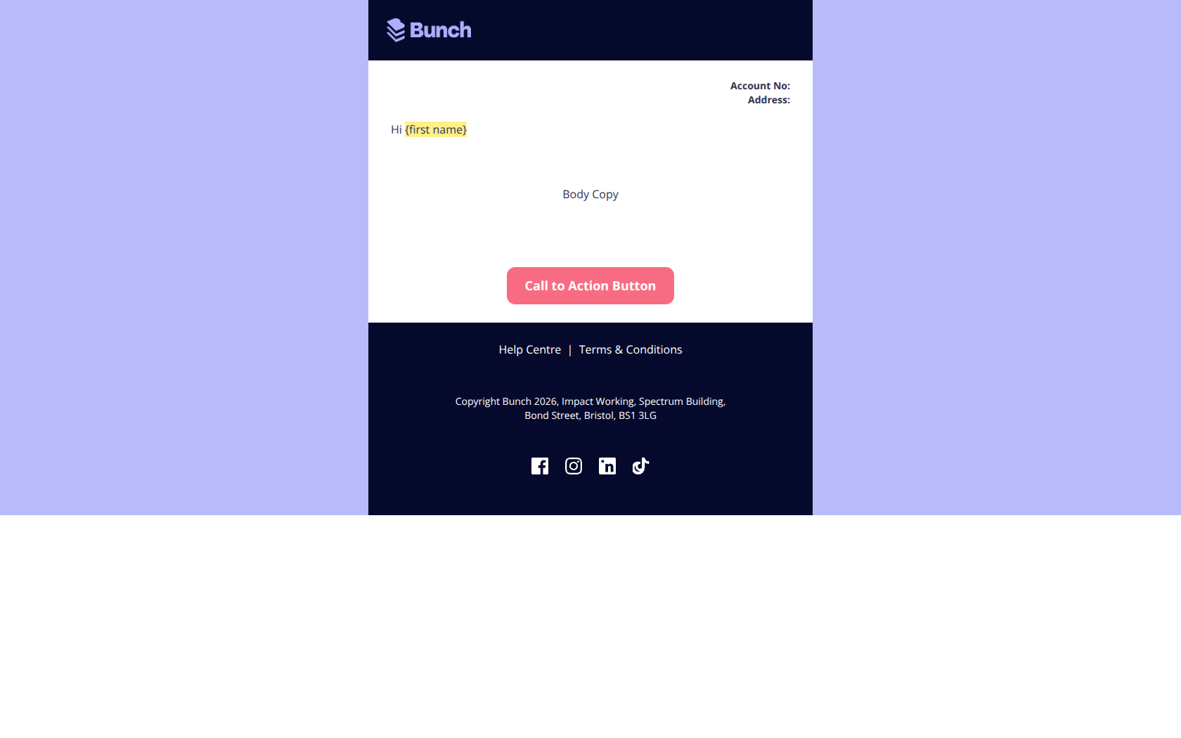 Email design: Transactional Template
