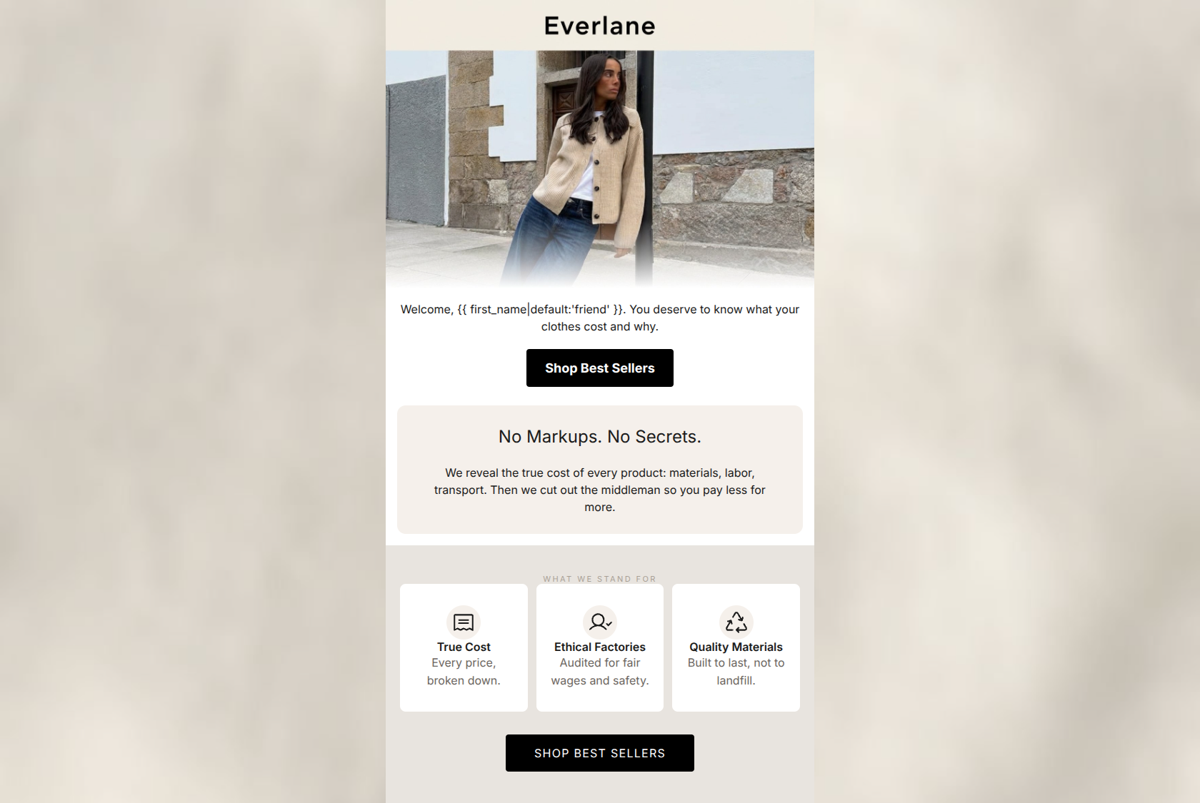 Email design: Welcome. Here's what we're about.