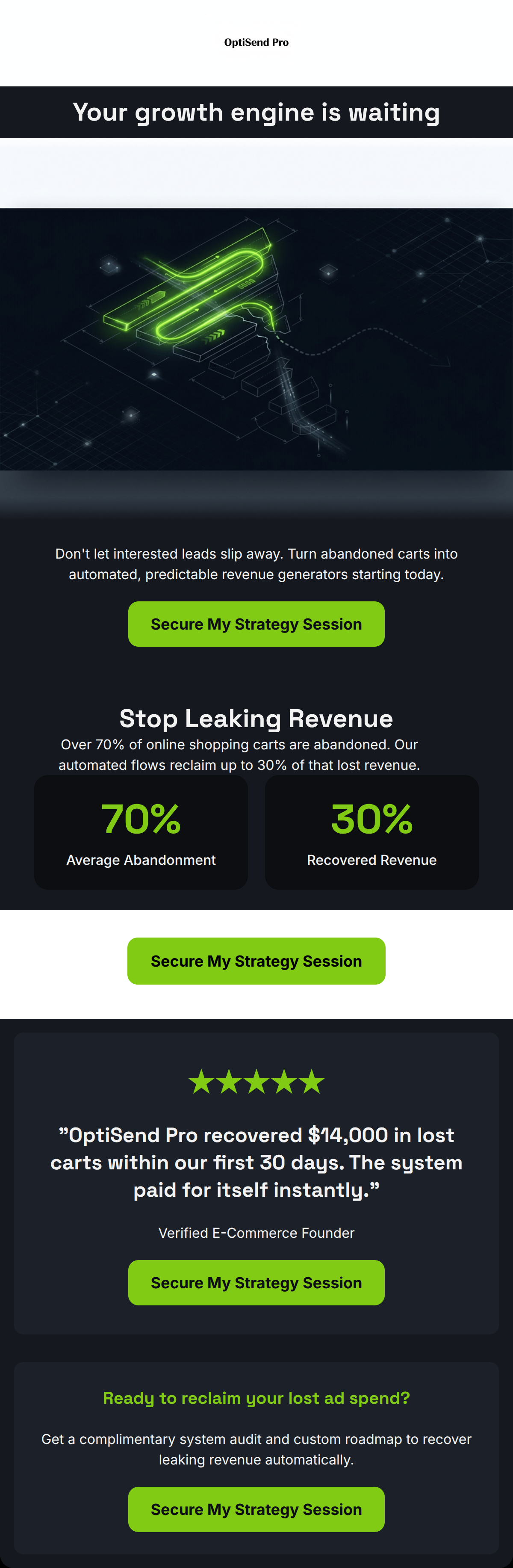 Email design: Your email system setup is incomplete