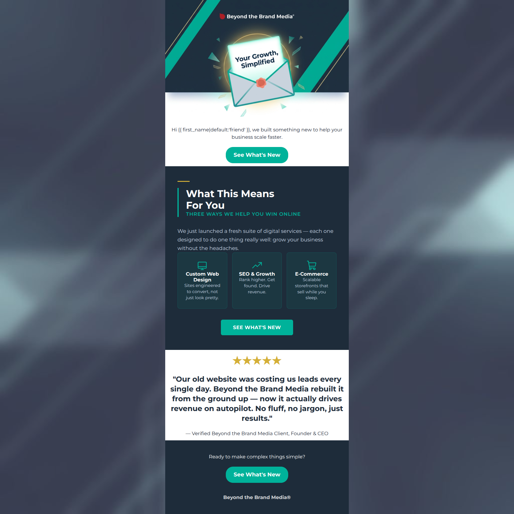 Email design: Something new just dropped 👀