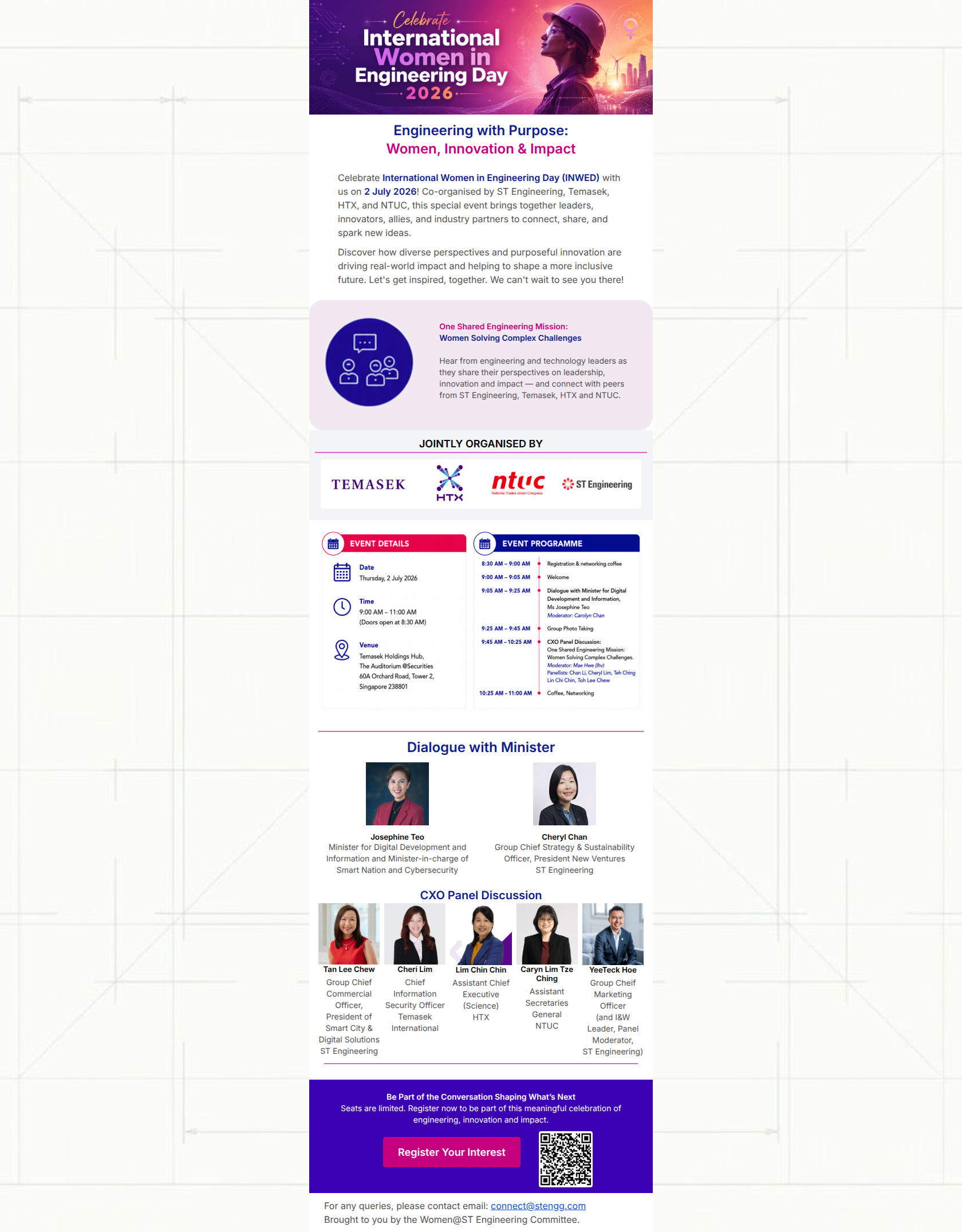 Email design: INWED 2026: Engineering with Purpose | 2 July