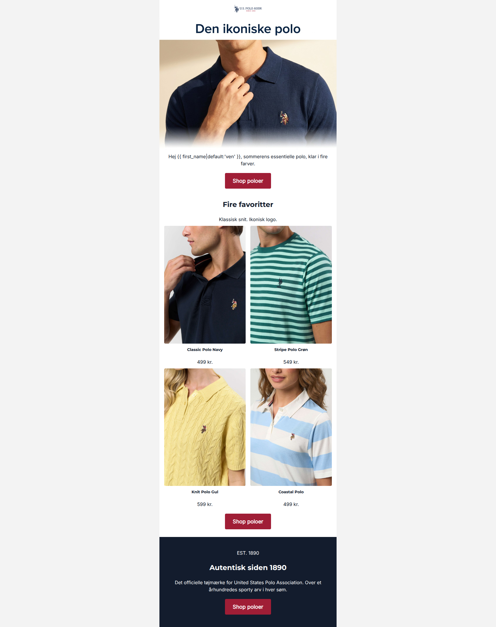 Email design: Polo-sæsonen er her — fire favoritter