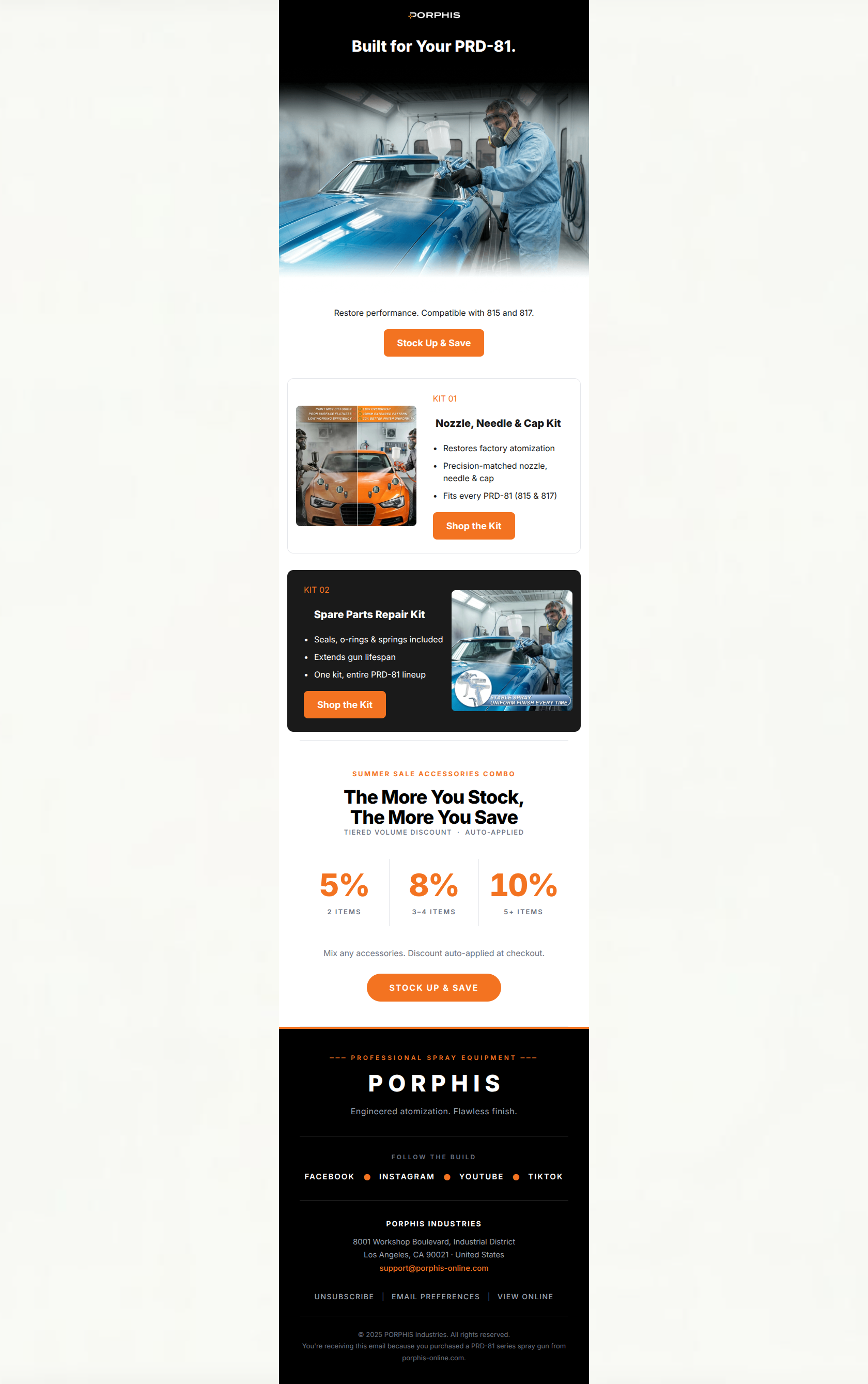 Email design: Genuine PRD-81 Parts — Save Up to 10%