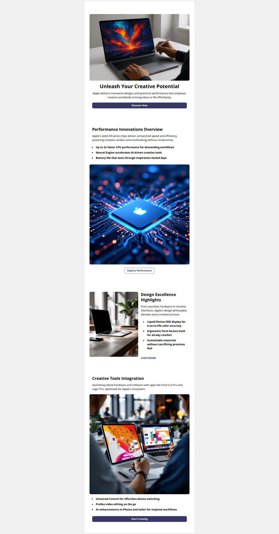 Email design: Apple Breakthroughs: Boost Your Creativity ๐ (Clone)