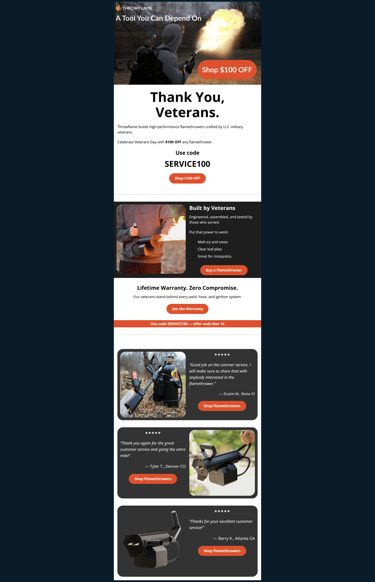 Email design: Built by Vets, for Patriots (Clone)