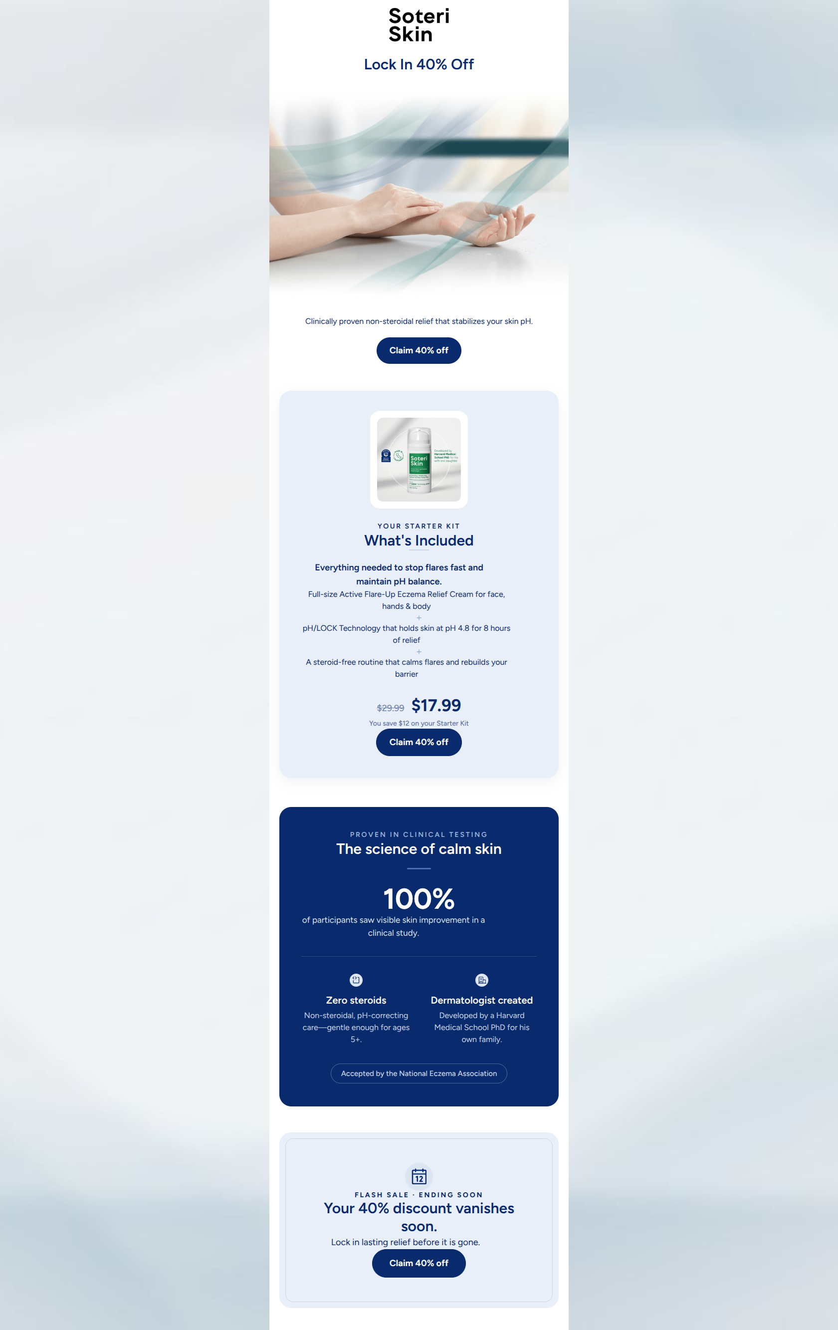 Email design: Flash sale: 40% off the Starter Kit
