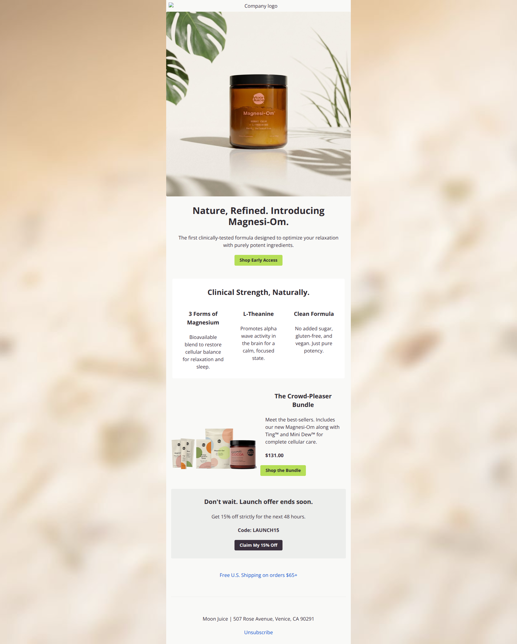 Email design: The wait is over: Meet [Product Name]
