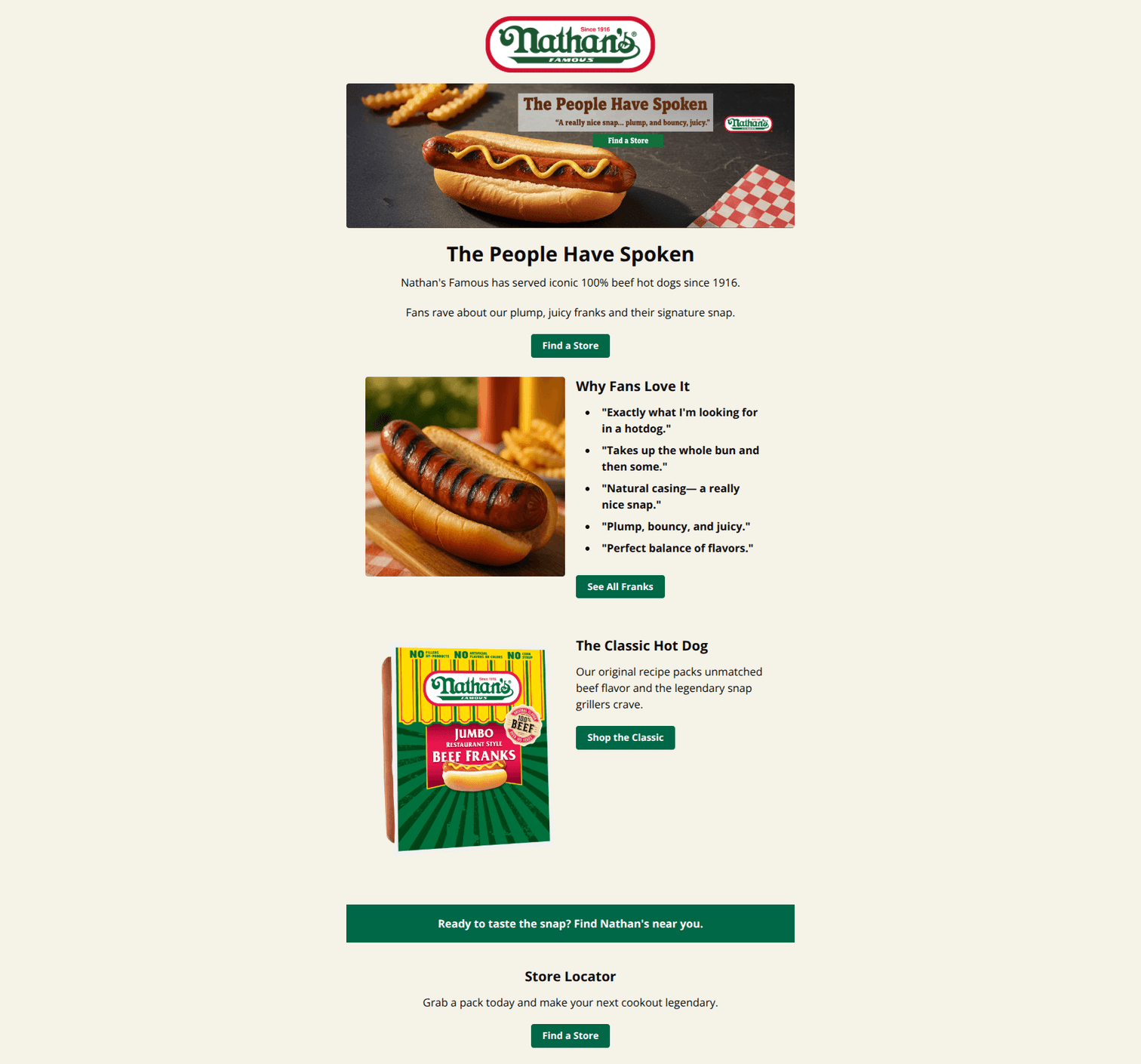 Email design: It's a really good hot dog.