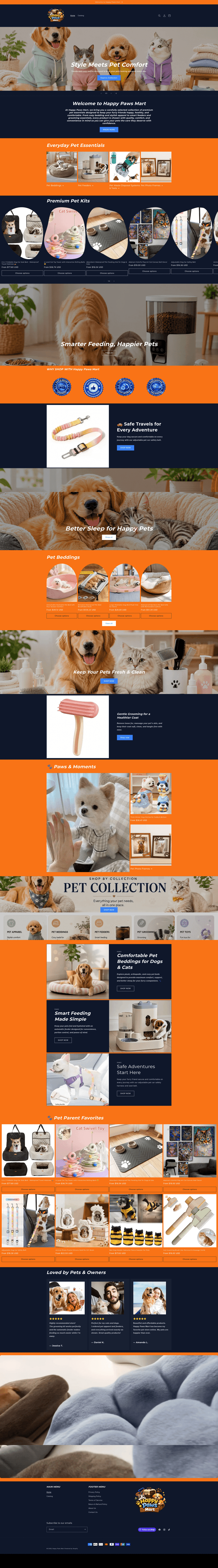Screenshot of Happy Paws Mart