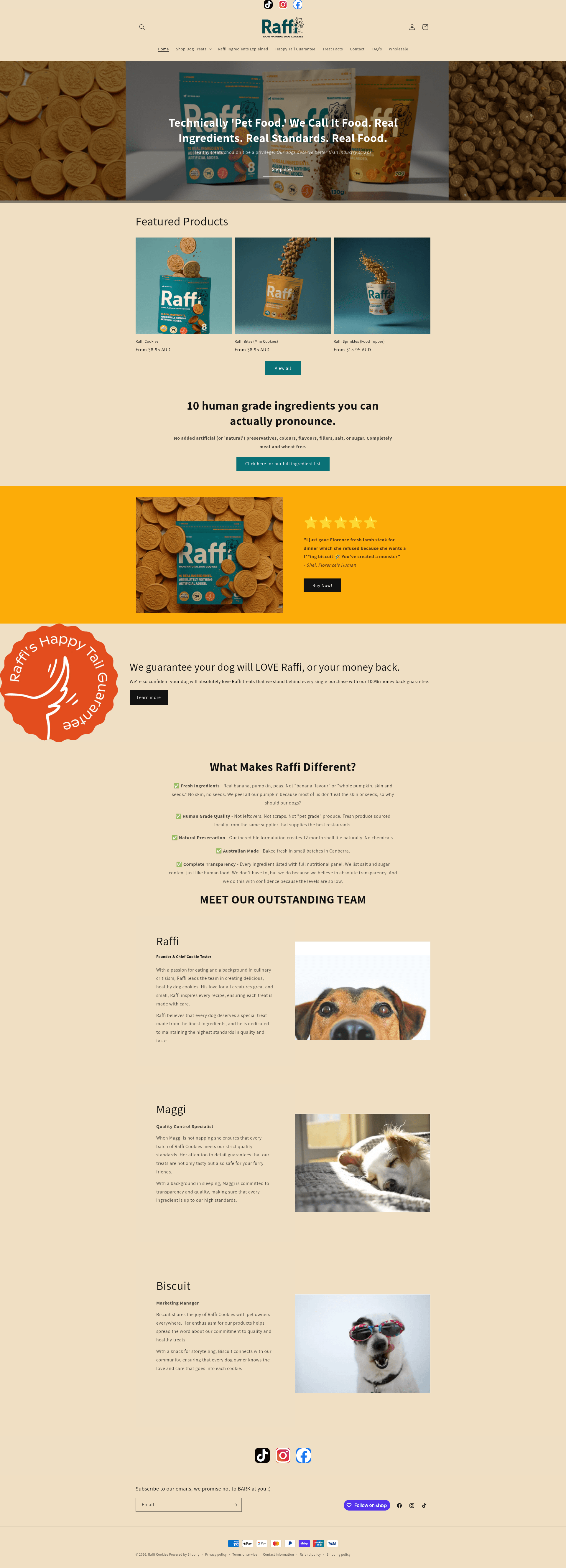 Screenshot of Raffi Cookies