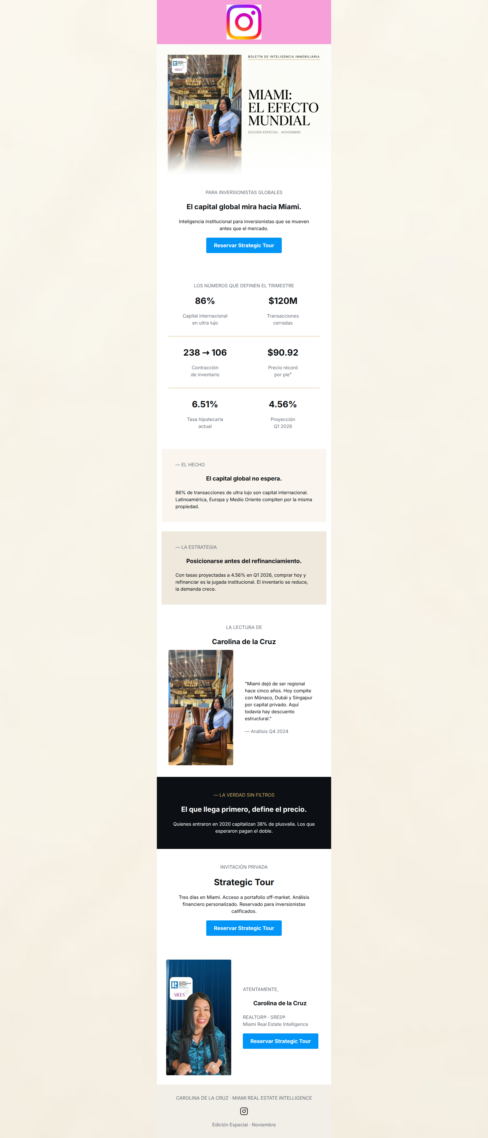 Email design: Miami: El Efecto Mundial