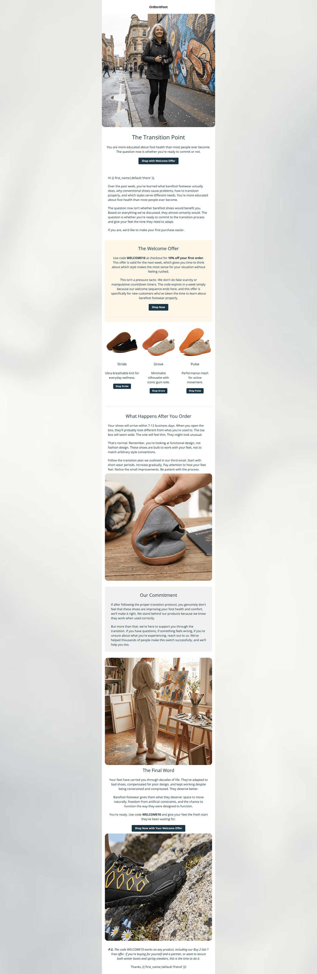 Email design: Welcome - Email 5